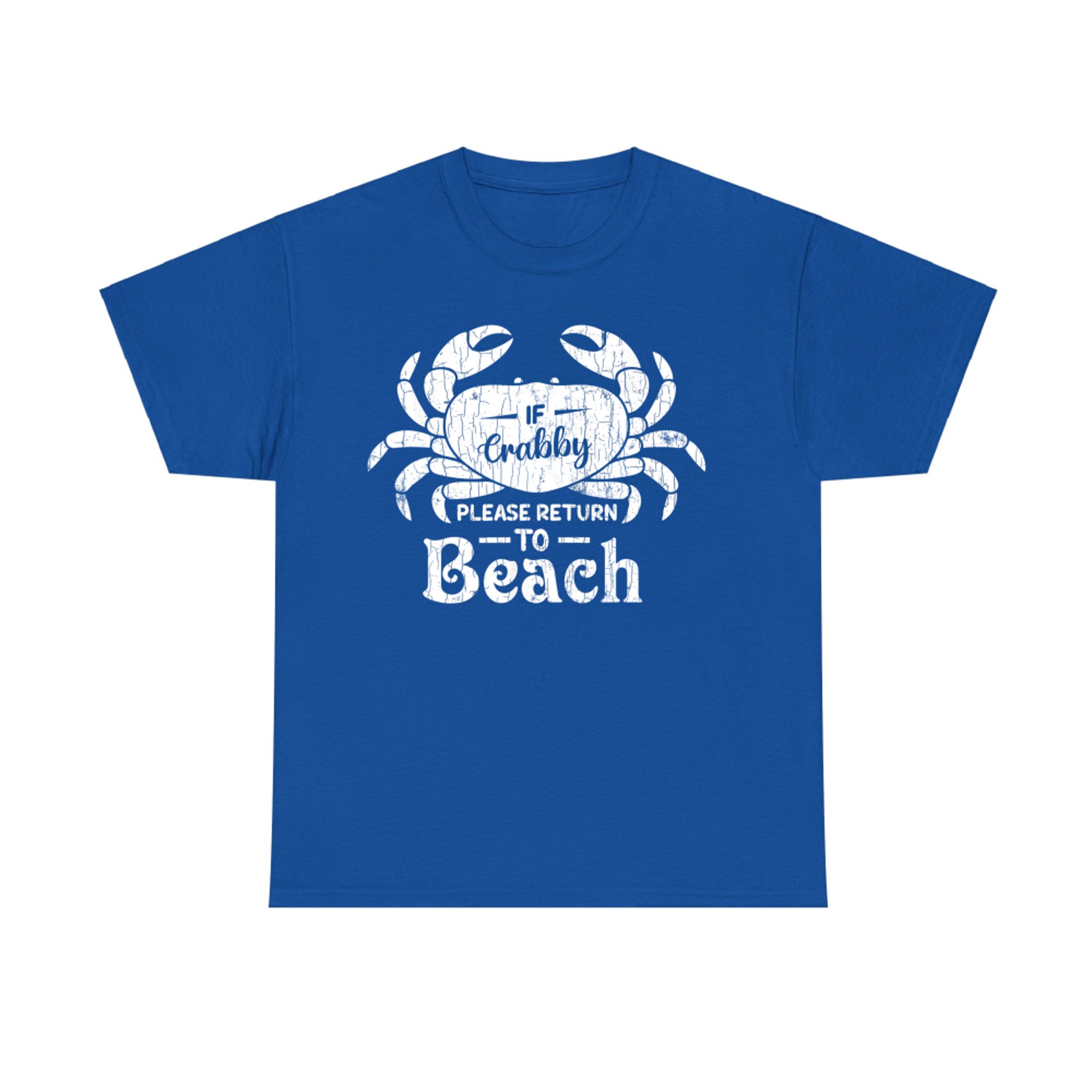 If Crabby Please Return To Beach Funny Summer Break Graphic T-Shirt