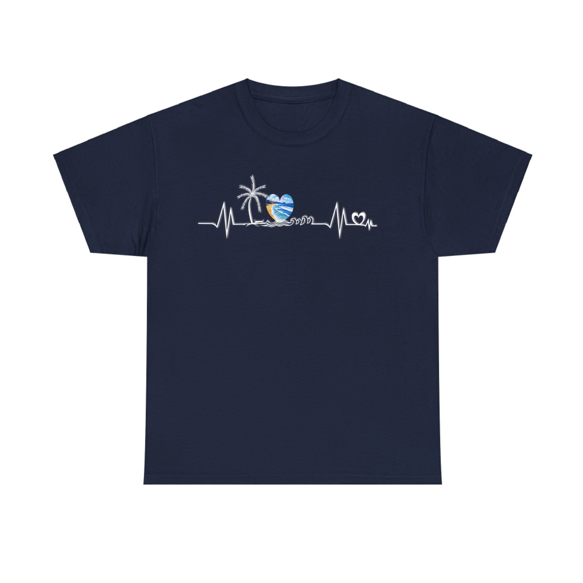 Life Is Really Good Beach Heartbeat Summer Beach Vacation T-Shirt