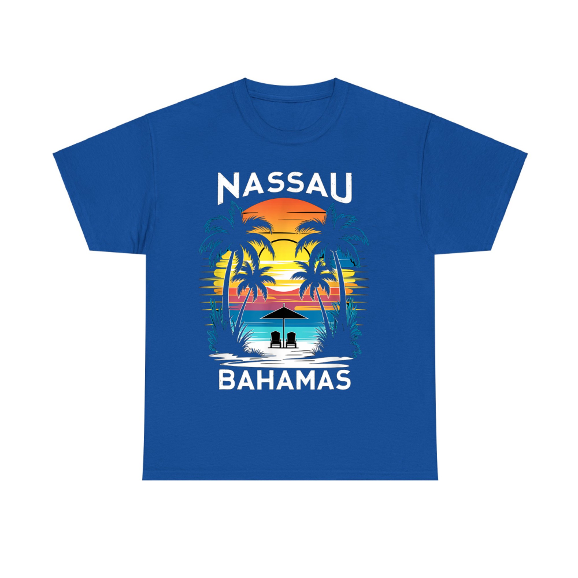 Nassau Bahamas Souvenir Retro Tropical Sunset Beach T-Shirt