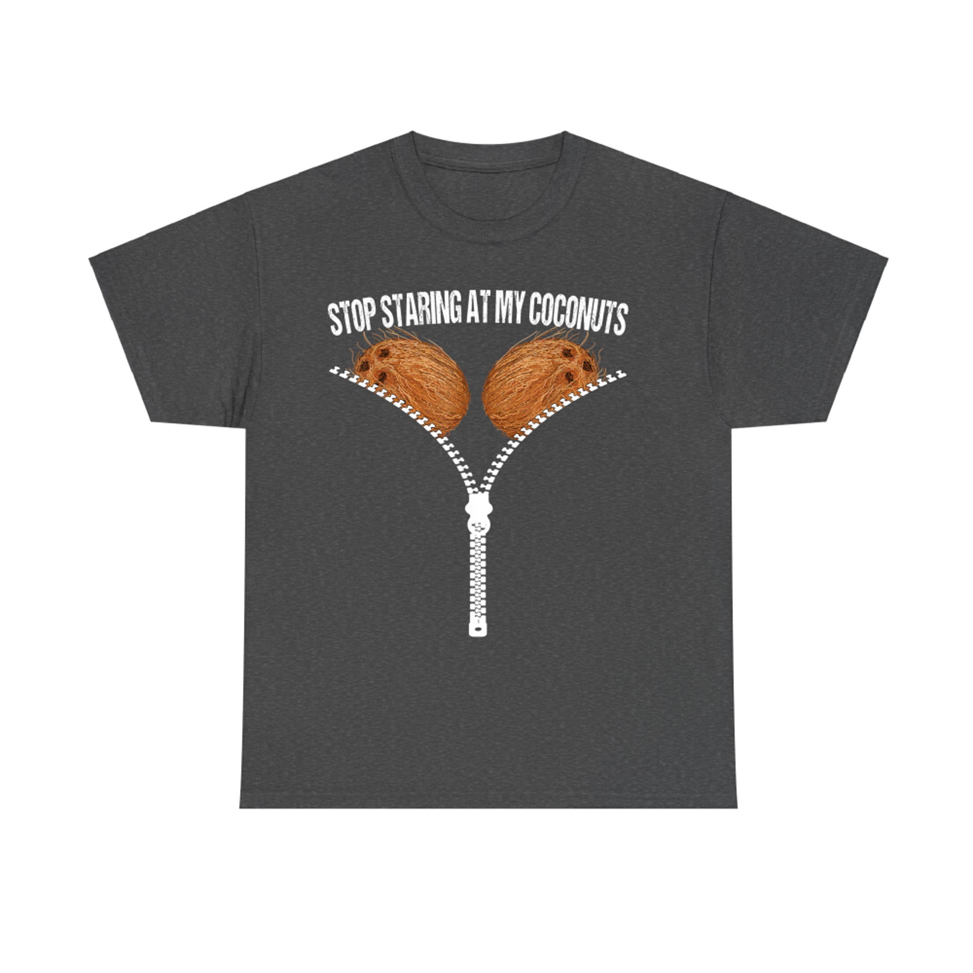 Stop Staring At My Coconuts Beach Summer Coconut Bra Adult T-Shirt
