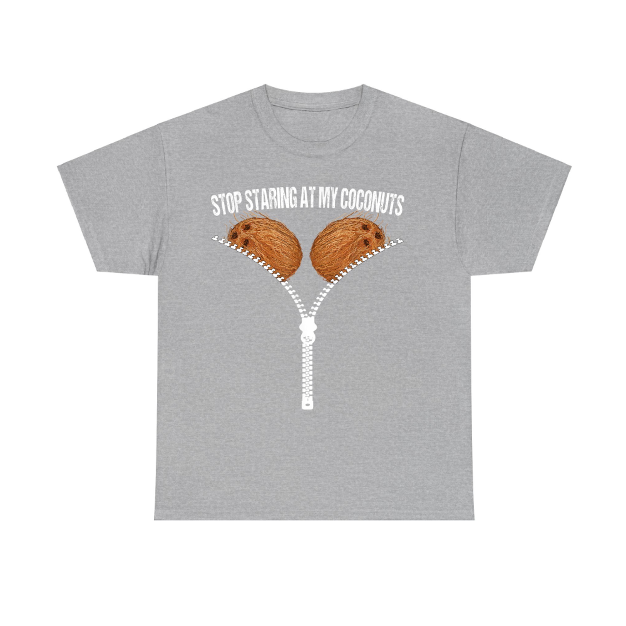 Stop Staring At My Coconuts Beach Summer Coconut Bra Adult T-Shirt