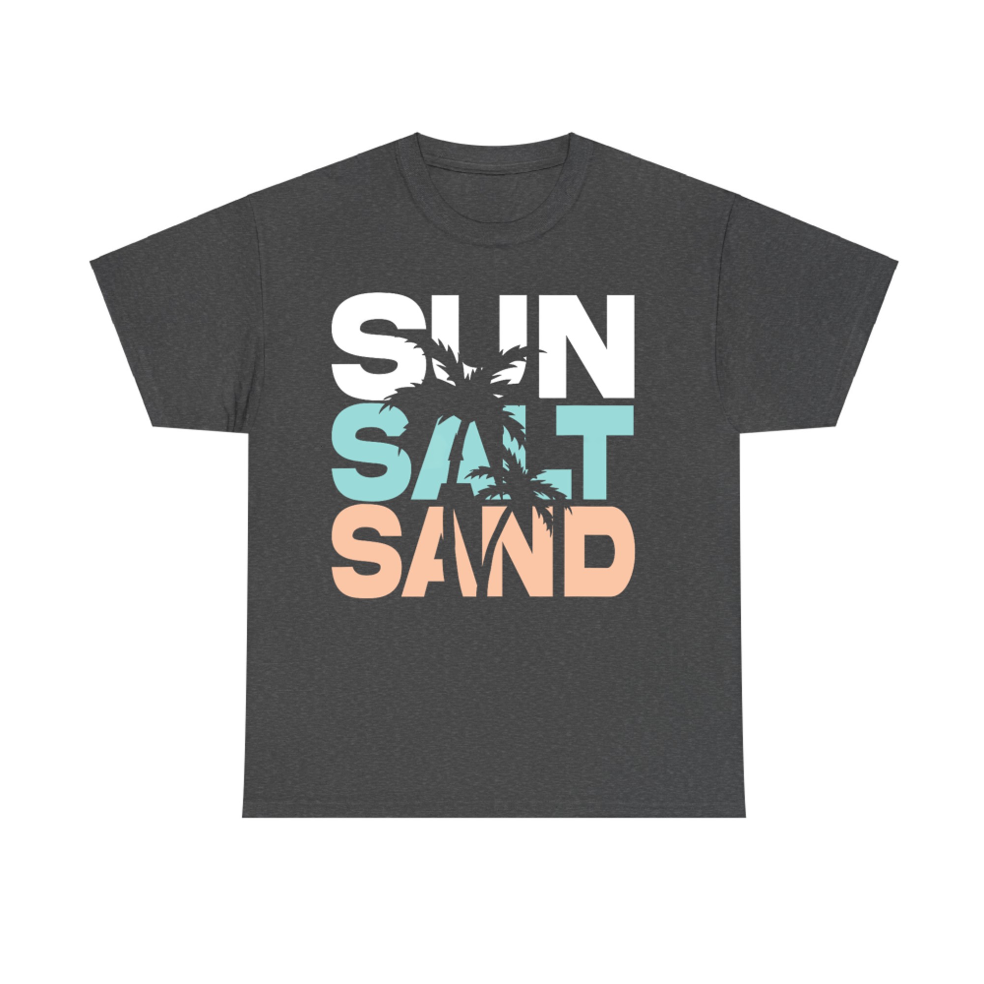 Sun Salt Sand Summer Retro Colorful Happy Holiday Palm Trees T-Shirt