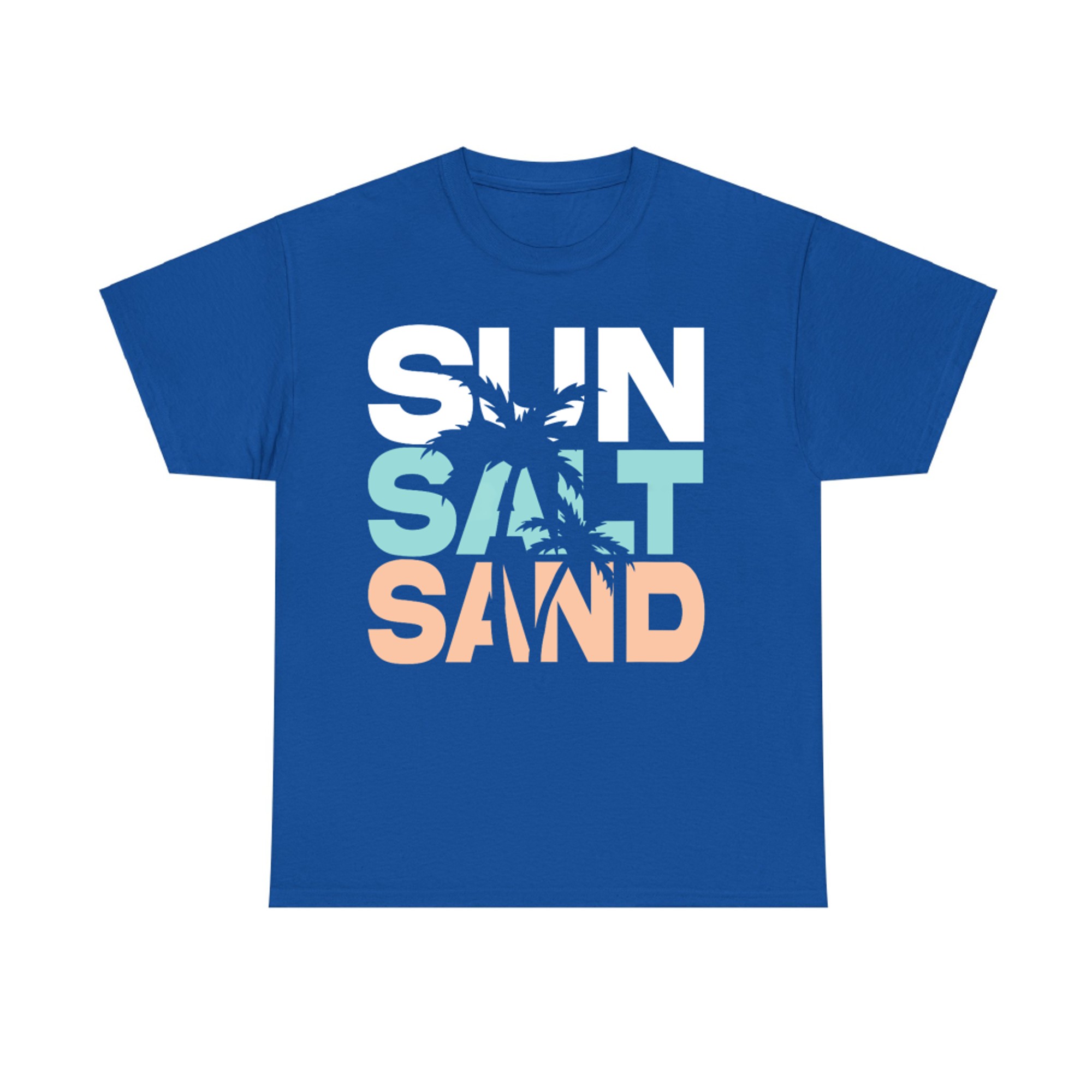Sun Salt Sand Summer Retro Colorful Happy Holiday Palm Trees T-Shirt