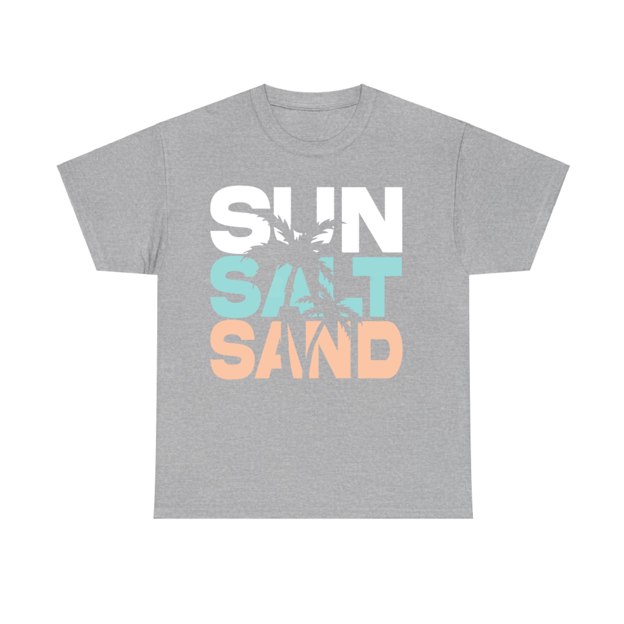 Sun Salt Sand Summer Retro Colorful Happy Holiday Palm Trees T-Shirt