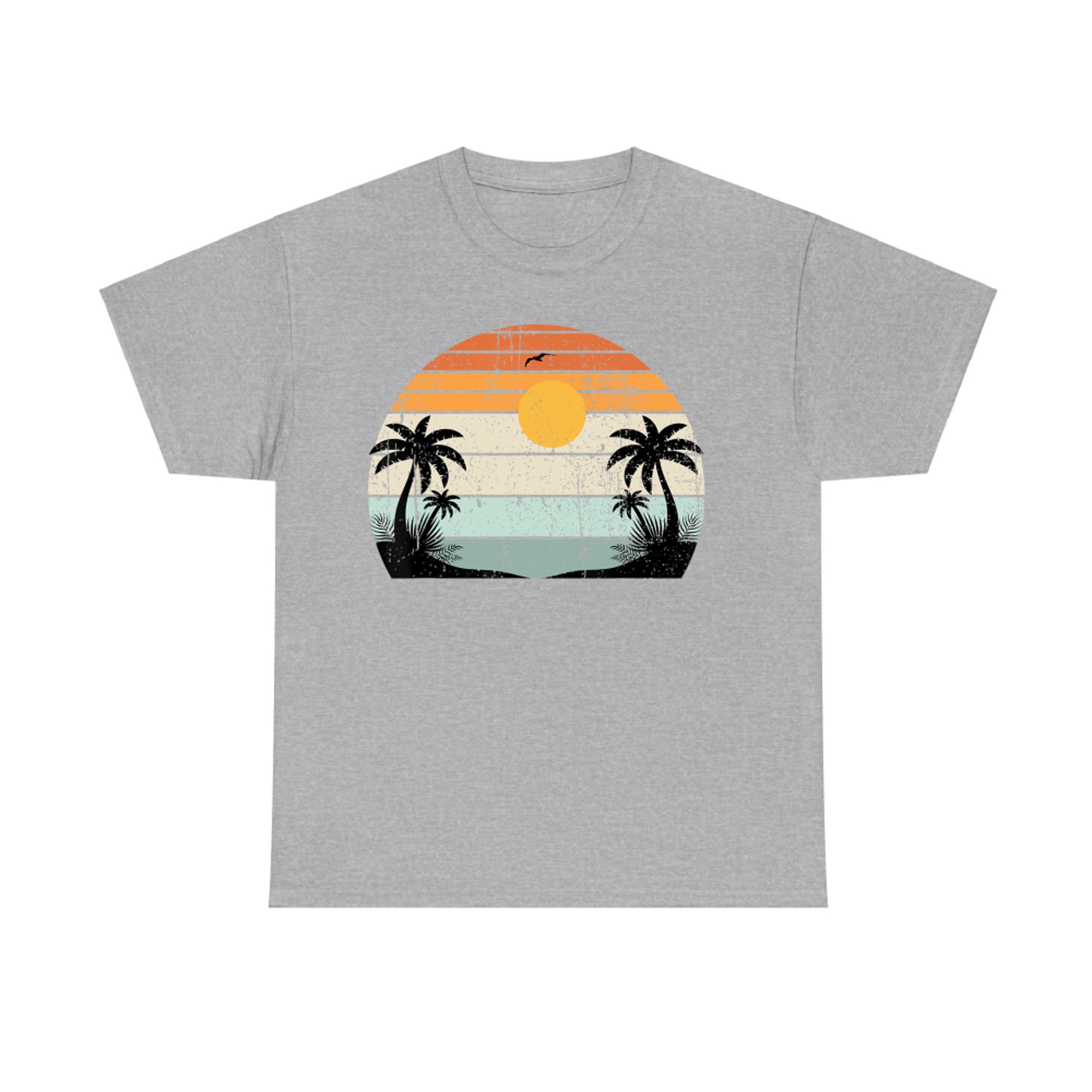 Sunshine Summer Vibes Palm Trees Beach Retro Tropical Summer T-Shirt