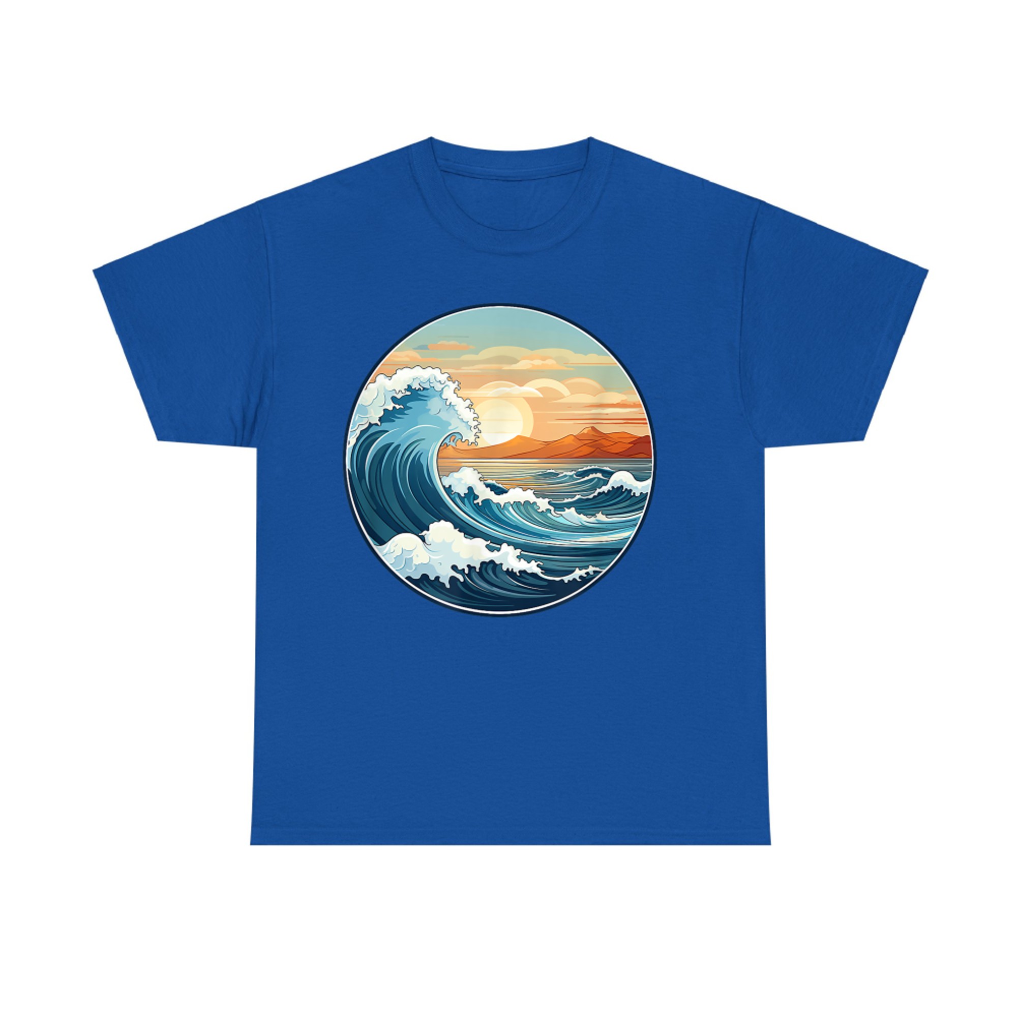 Surf The Wave Japanese Ocean Art Style Summer T-Shirt