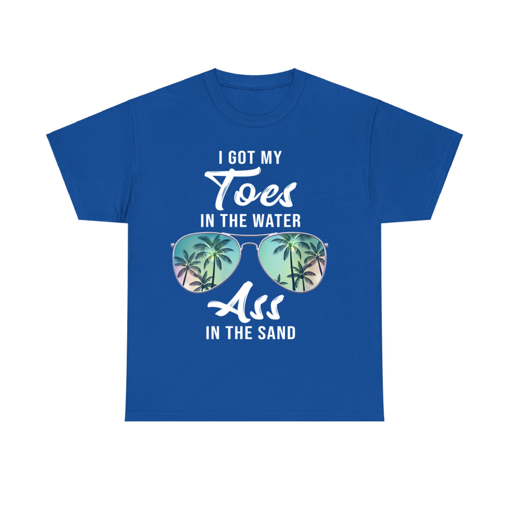 Toes in the Water Ass in the Sand Retro Beach T-Shirt