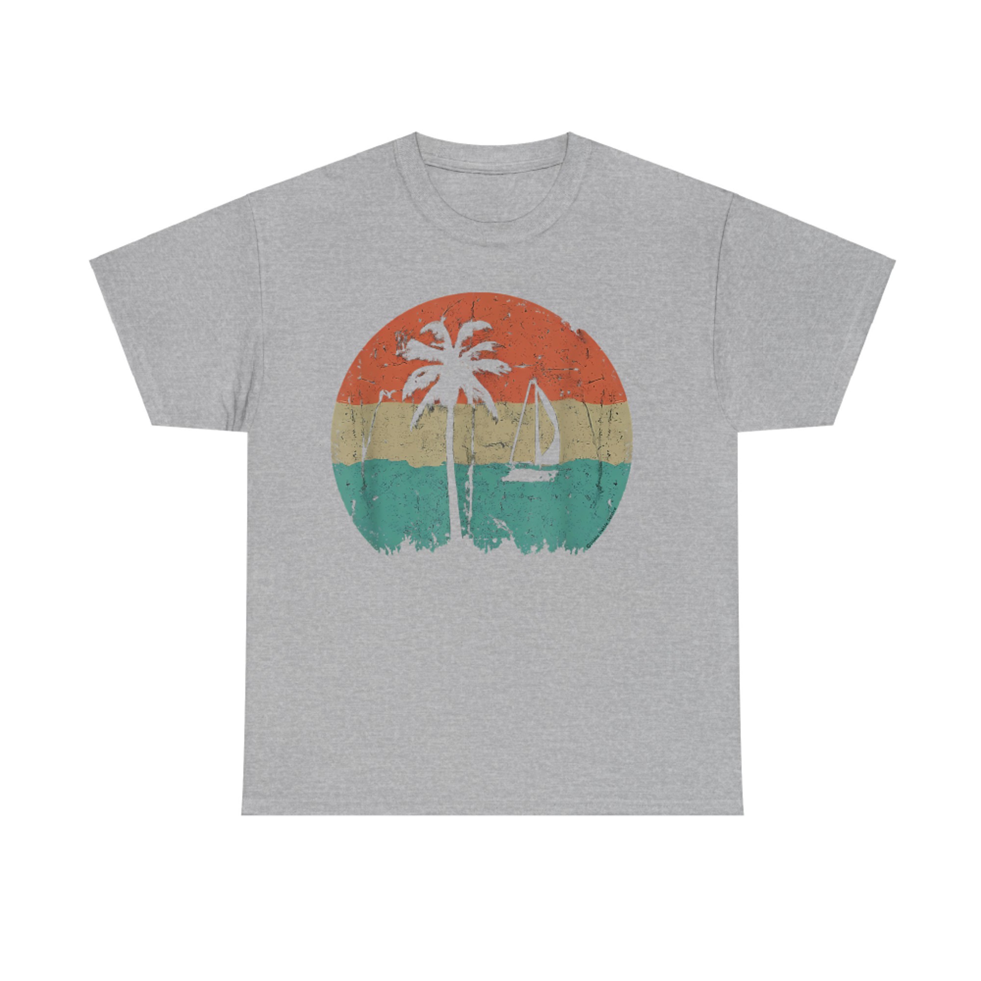 Tropical Beach Palm Trees Vintage Retro Style 70s 80s T-Shirt