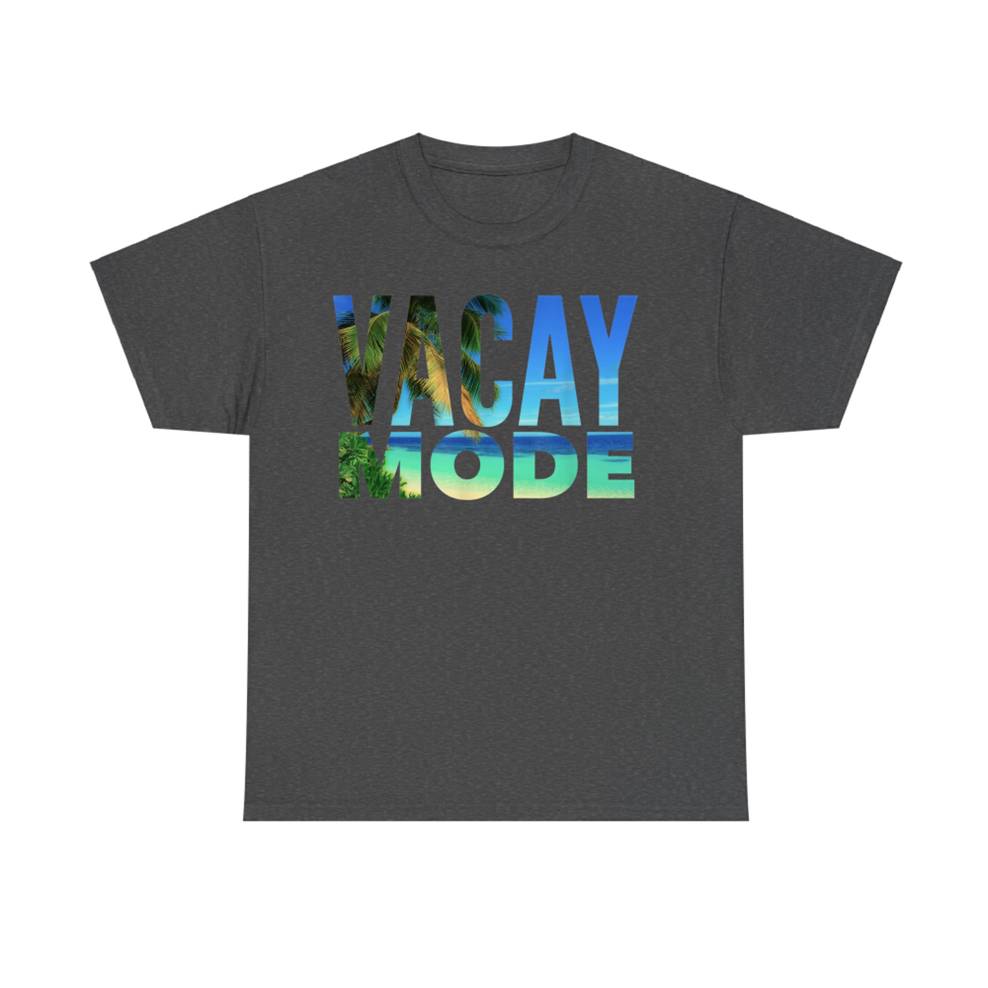 Vacay Mode Summer Vacation Tropical Beach Palm Trees & Ocean T-Shirt