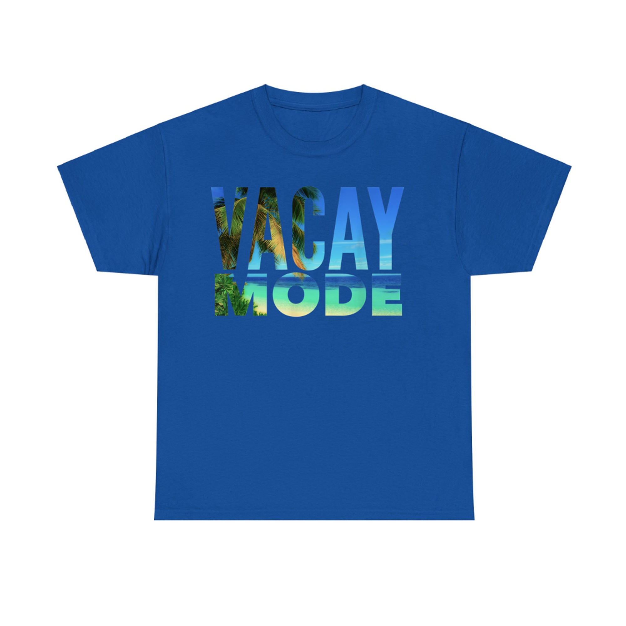 Vacay Mode Summer Vacation Tropical Beach Palm Trees & Ocean T-Shirt