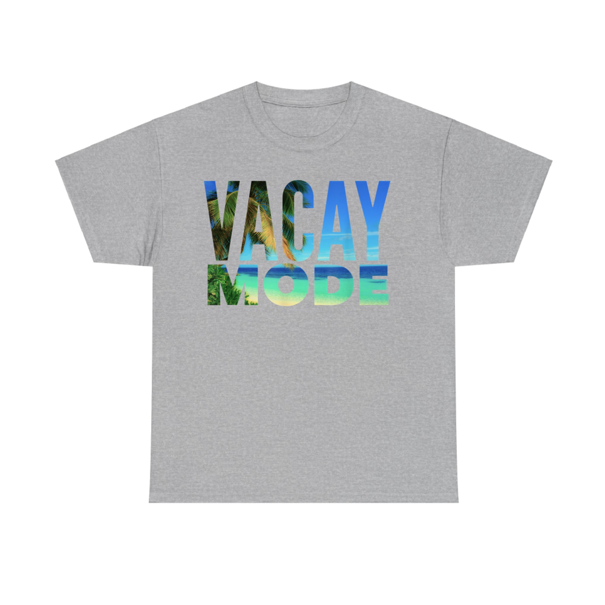 Vacay Mode Summer Vacation Tropical Beach Palm Trees & Ocean T-Shirt