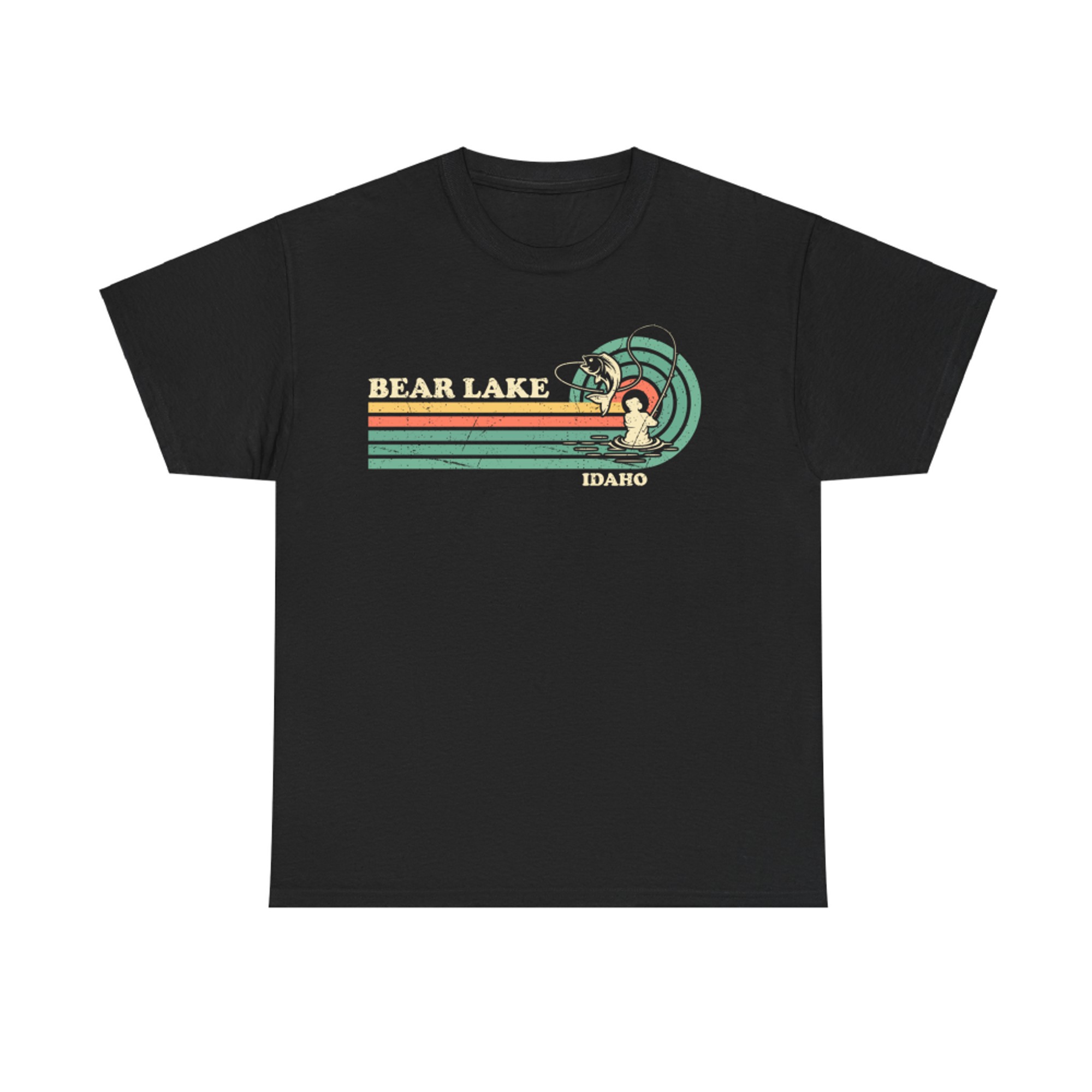 Vintage Retro Summer Fishing Idaho Bear Lake T-Shirt