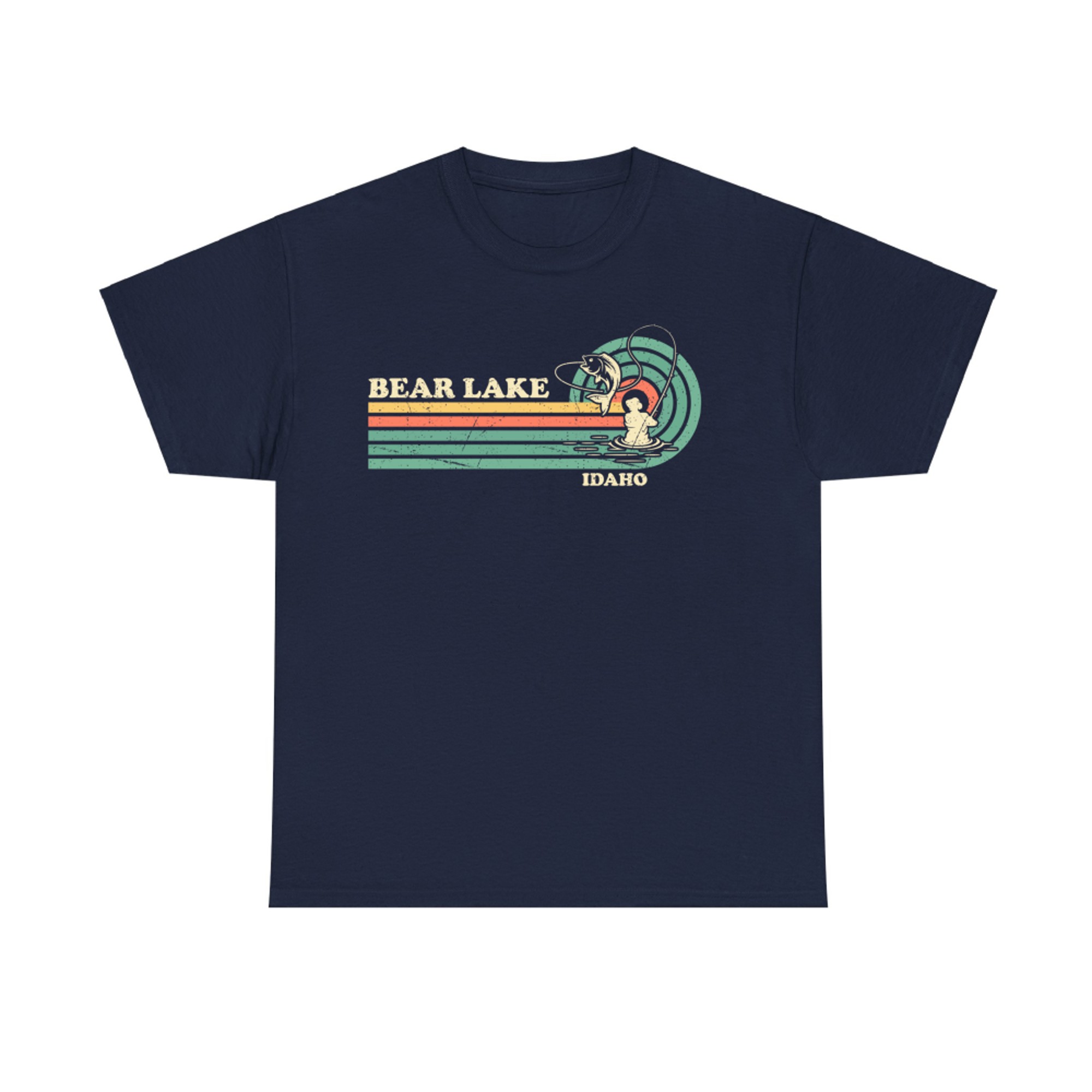 Vintage Retro Summer Fishing Idaho Bear Lake T-Shirt