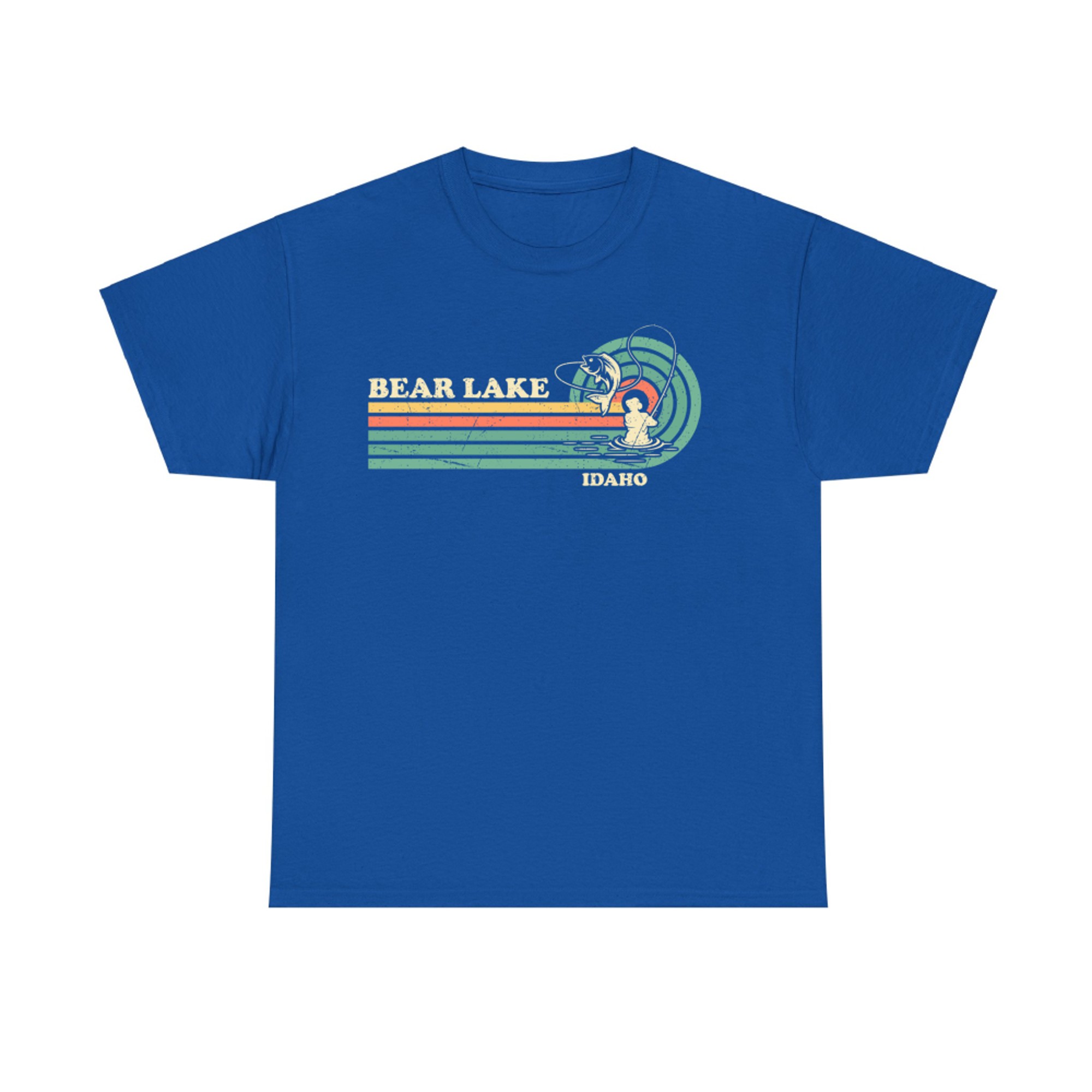 Vintage Retro Summer Fishing Idaho Bear Lake T-Shirt