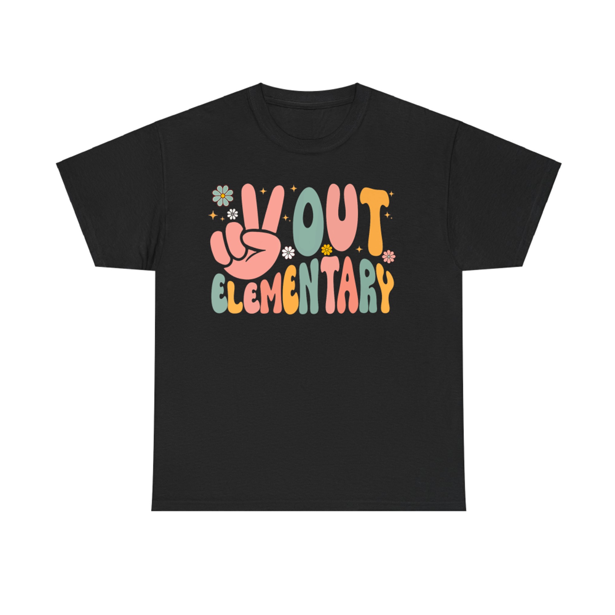 Peace Out Elementary Last Day of School Elementary Graduate T-Shirt