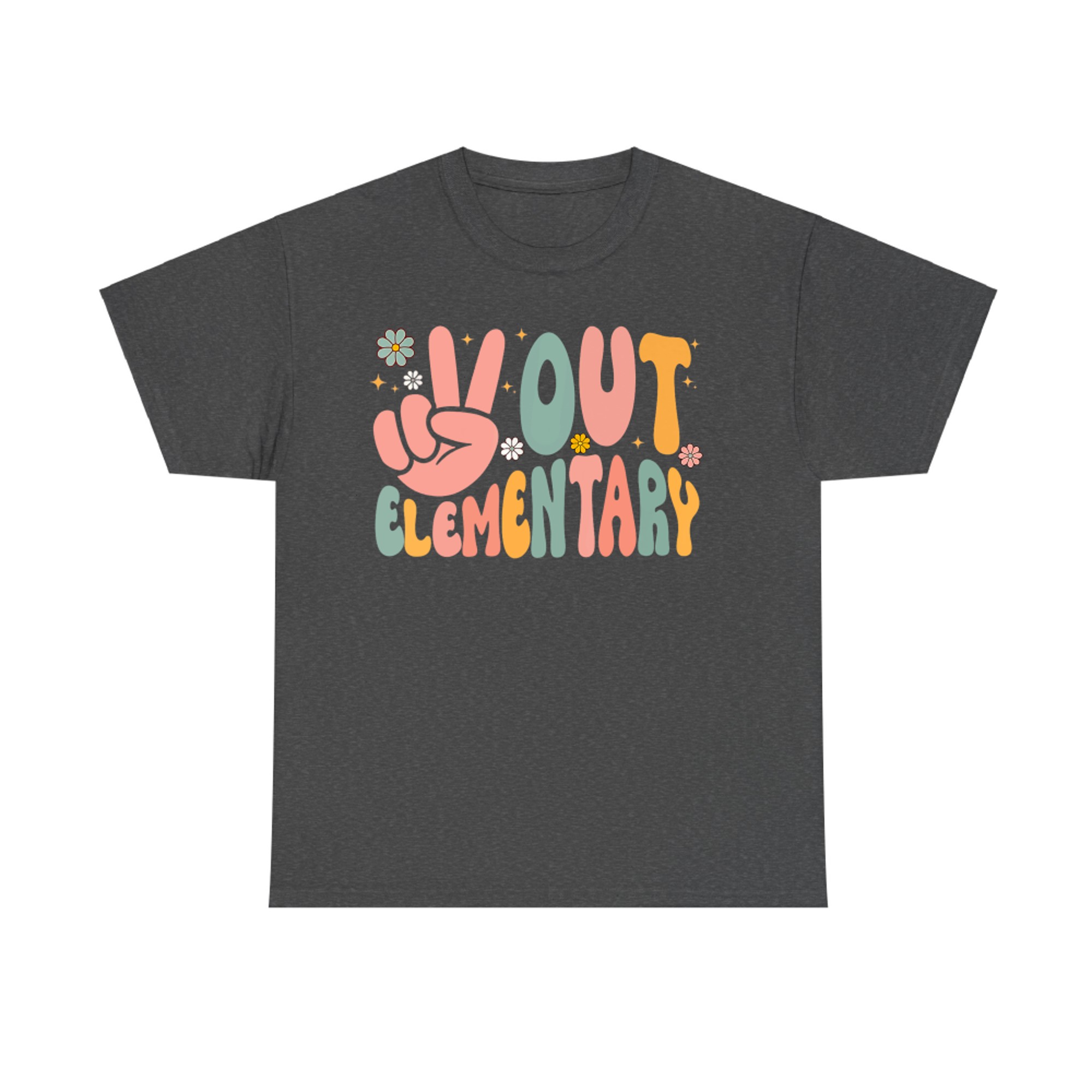 Peace Out Elementary Last Day of School Elementary Graduate T-Shirt