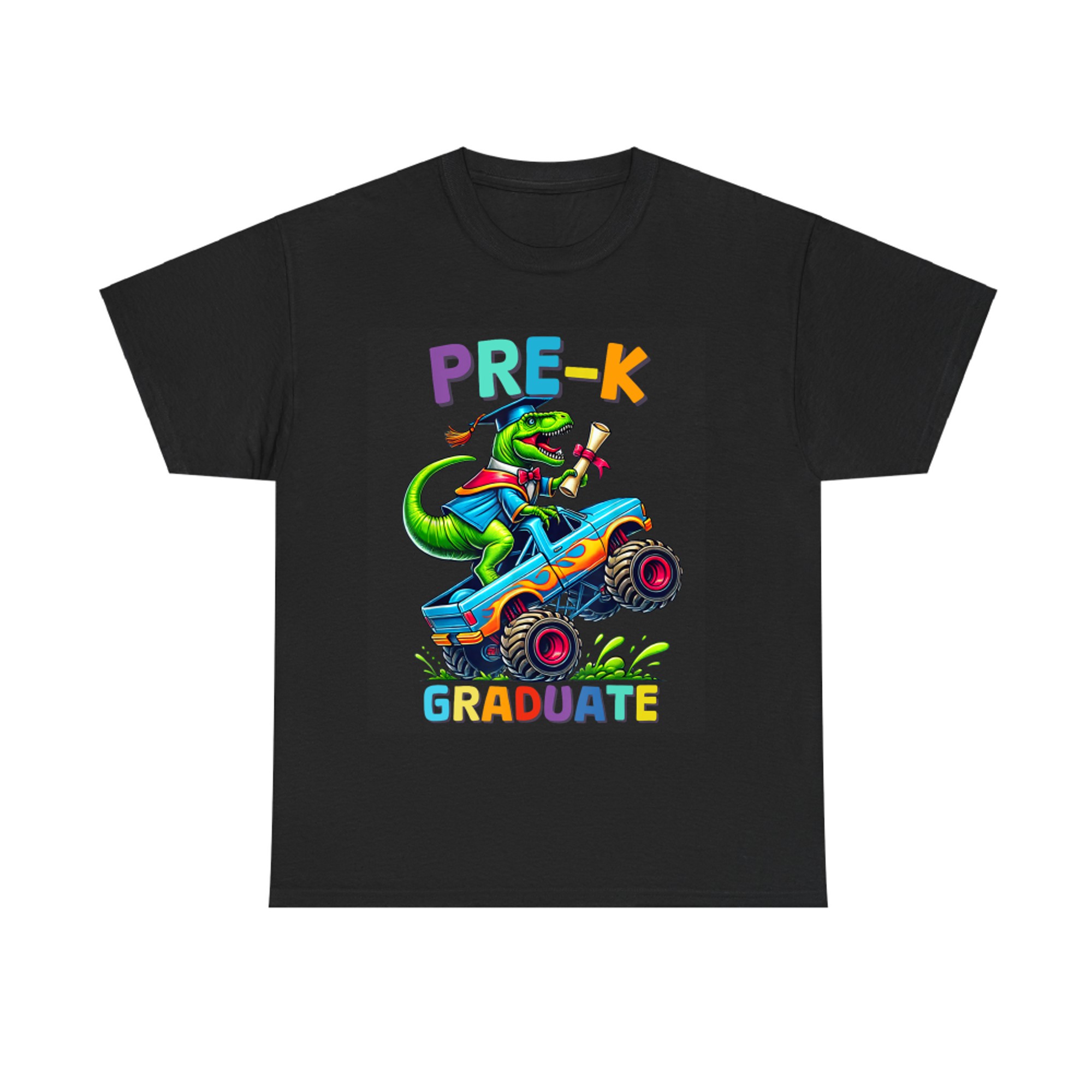 Pre-K Graduate Dinosaur Monster Truck Dino Graduation T-Shirt
