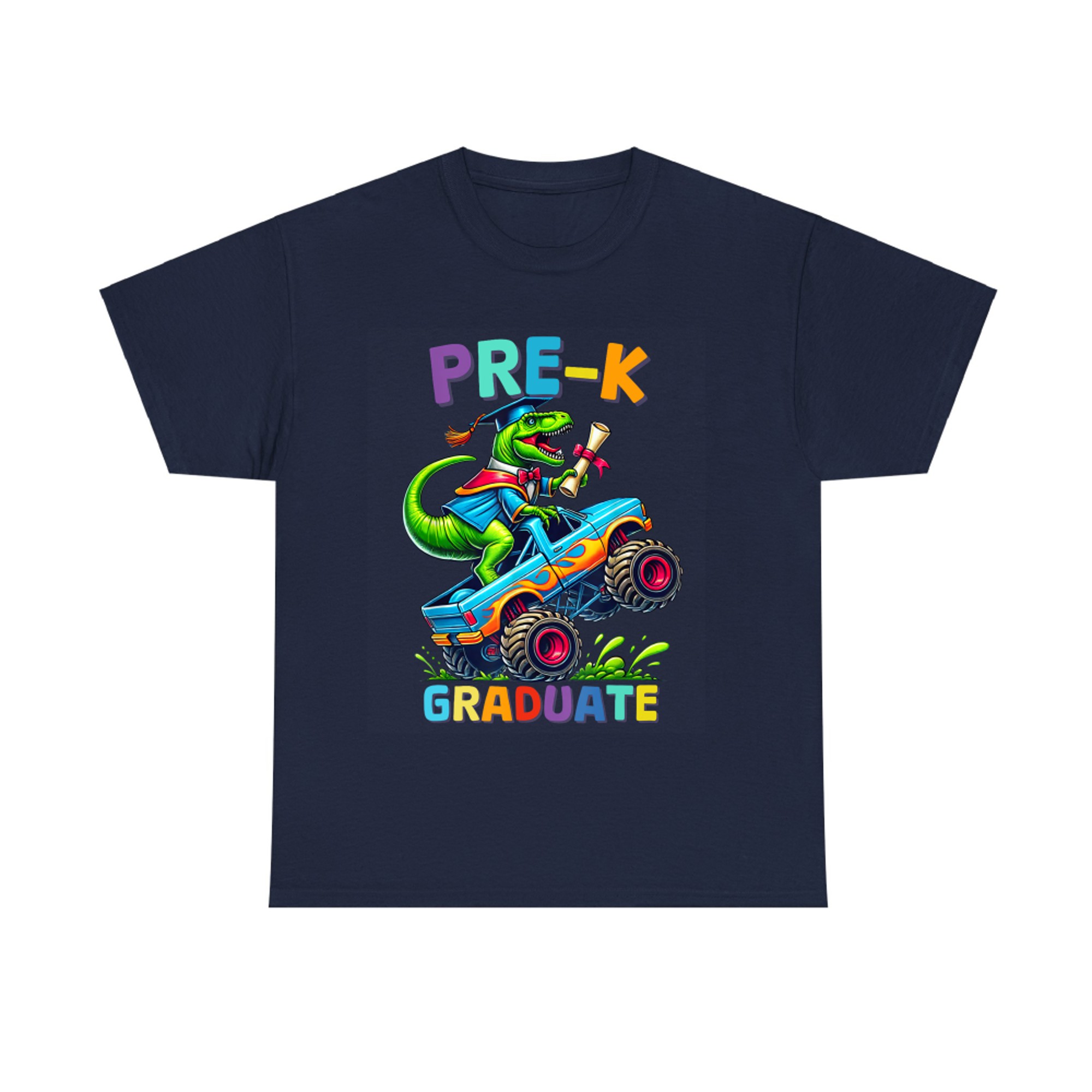 Pre-K Graduate Dinosaur Monster Truck Dino Graduation T-Shirt