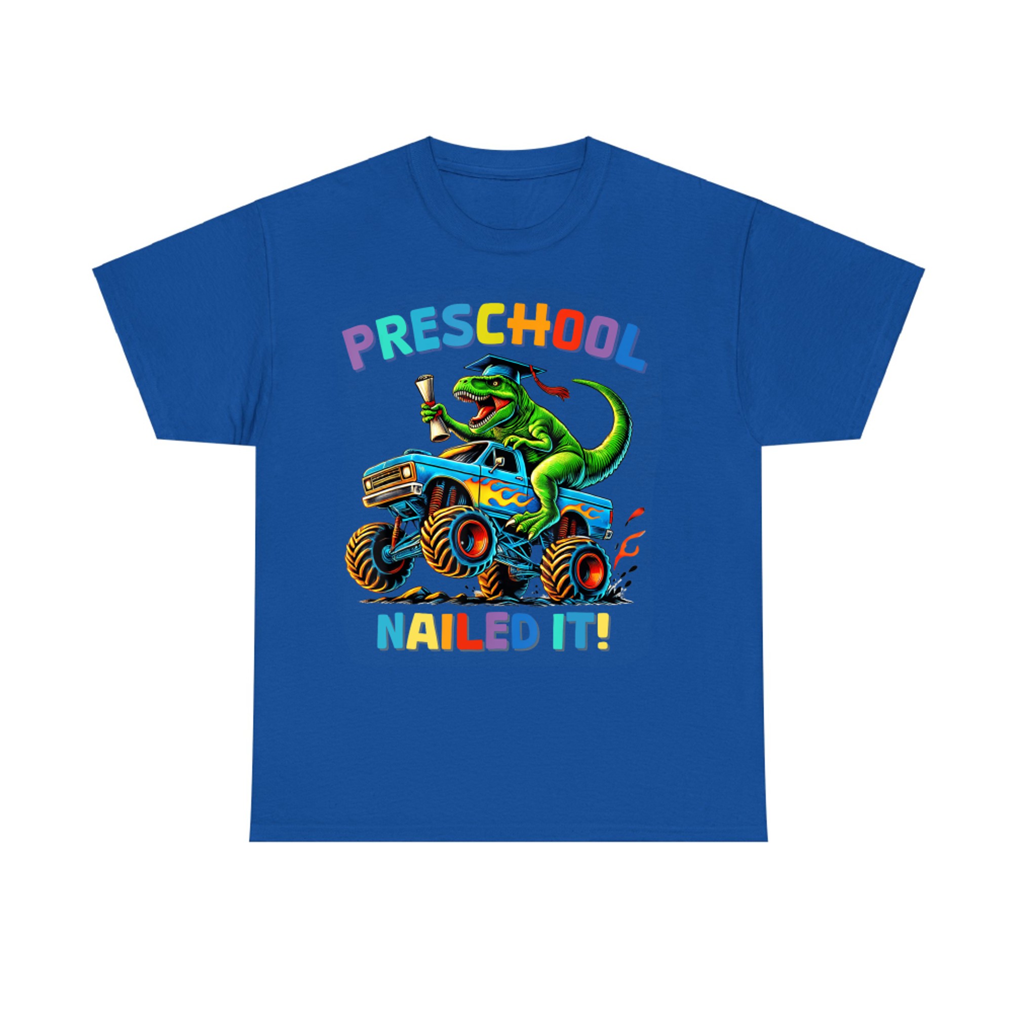 Preschool Nailed It Dinosaur Graduation Monster Truck Dino T-Shirt