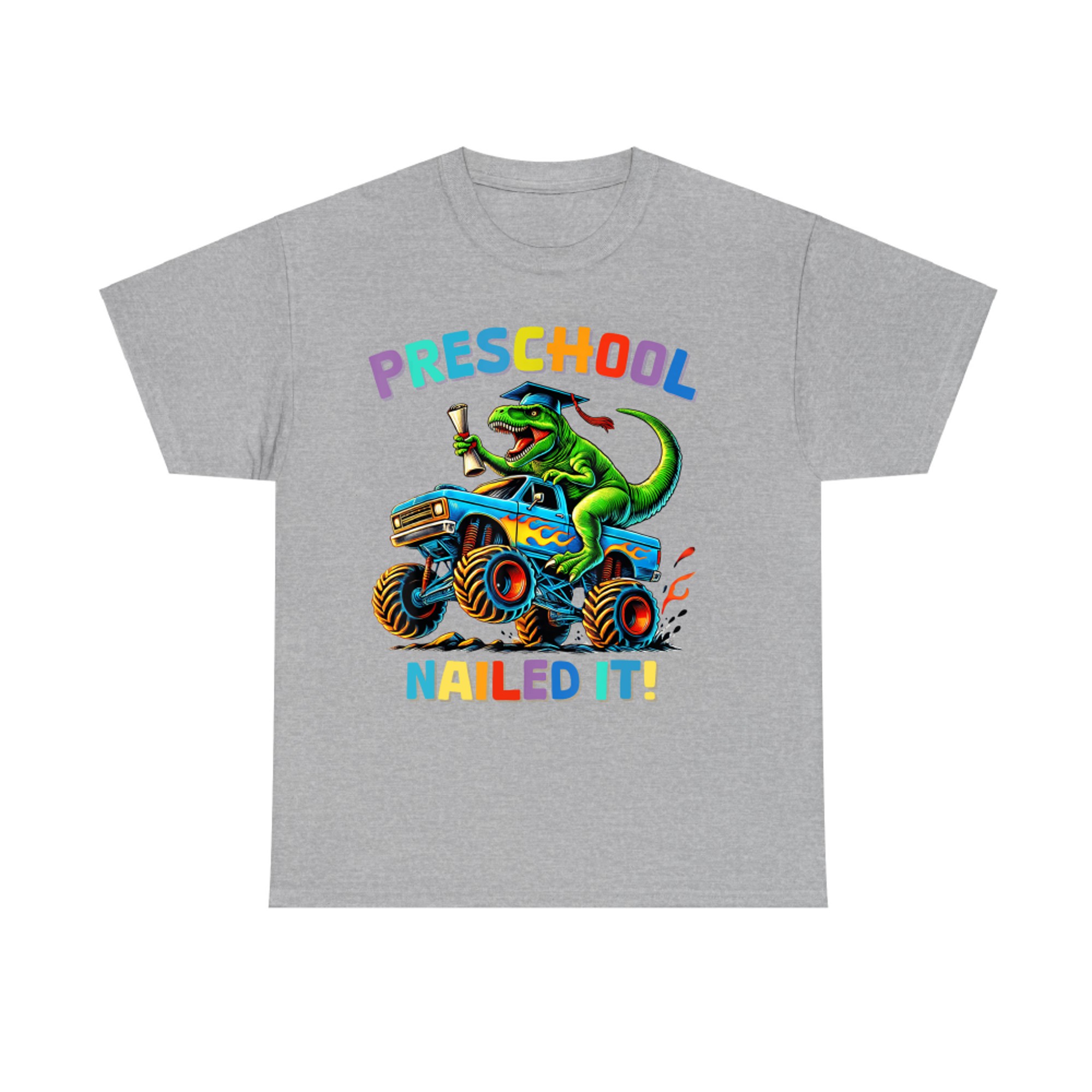 Preschool Nailed It Dinosaur Graduation Monster Truck Dino T-Shirt