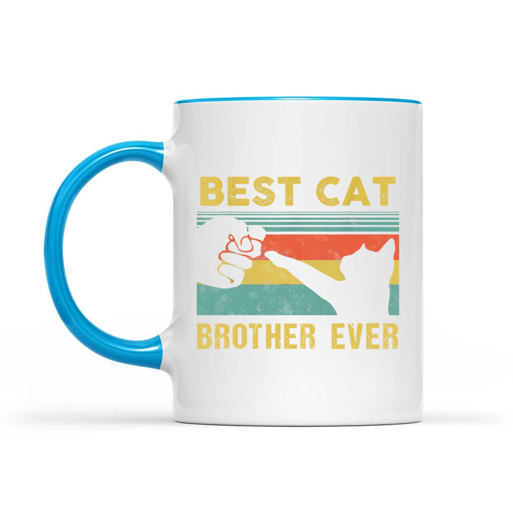 Best Cat Brother Ever Vintage Cats Happy Father's Day Mug