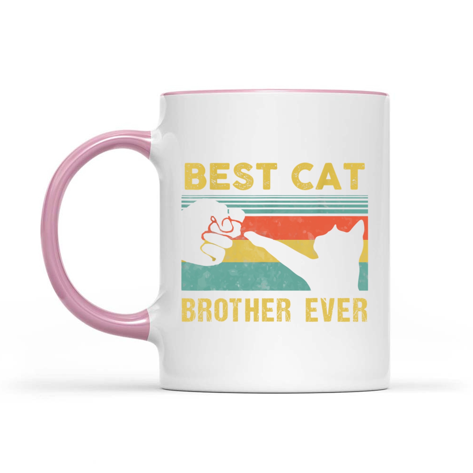 Best Cat Brother Ever Vintage Cats Happy Father's Day Mug