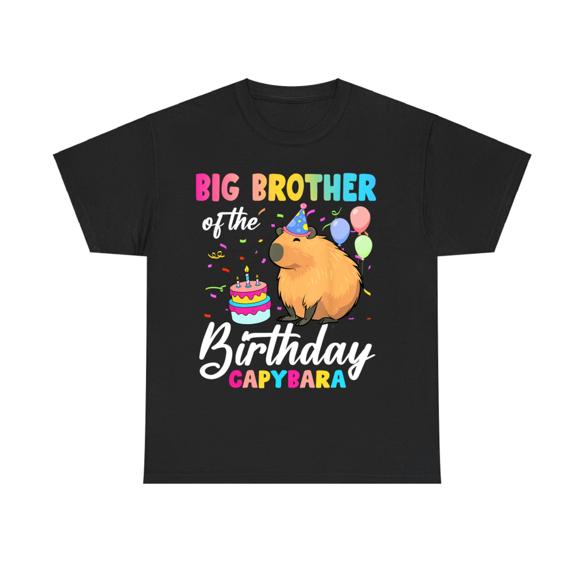 Big Brother Of The Birthday Capybara Girl Bday Party Family T-Shirt