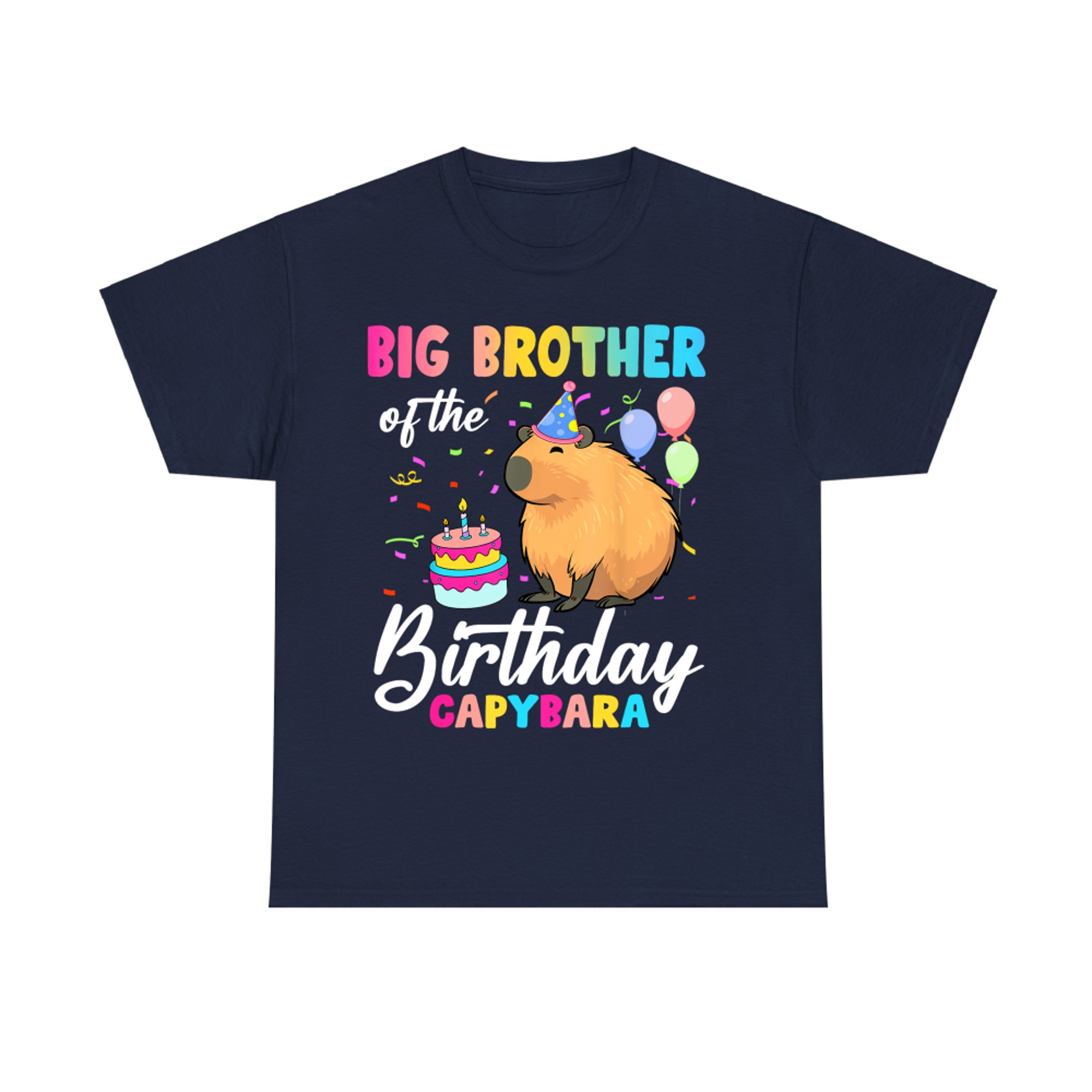 Big Brother Of The Birthday Capybara Girl Bday Party Family T-Shirt