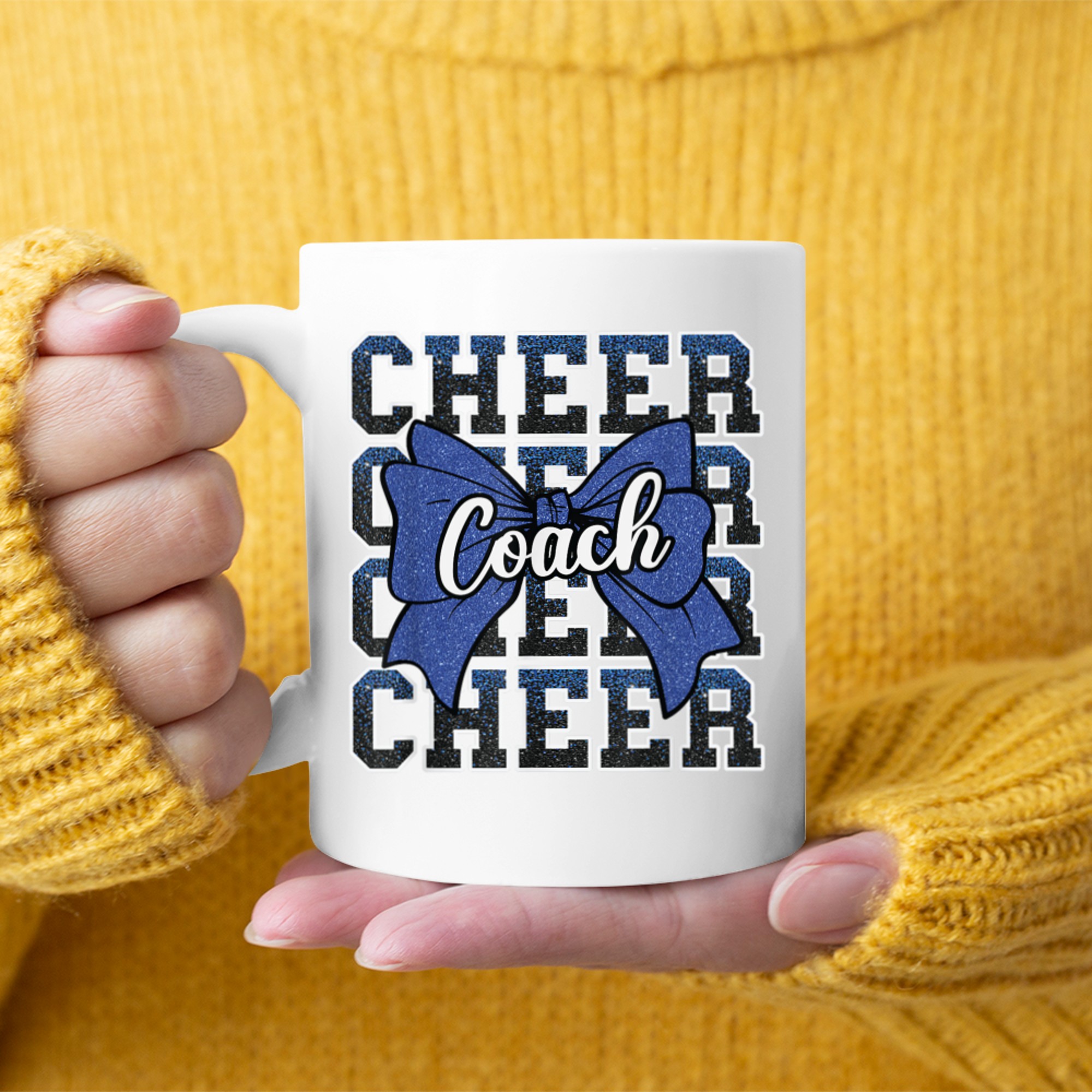 Blue Funny Sport Loud Proud Cheer Coach Dad Father's Day Mug