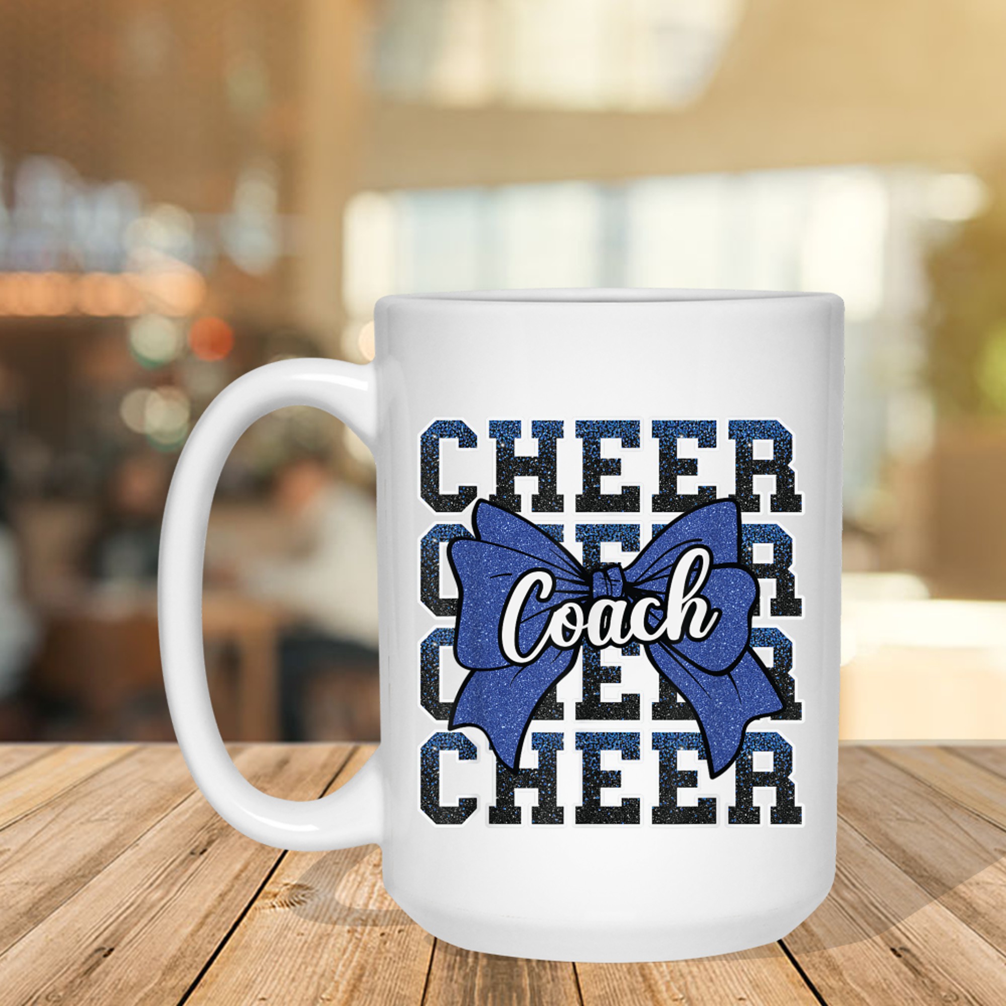 Blue Funny Sport Loud Proud Cheer Coach Dad Father's Day Mug