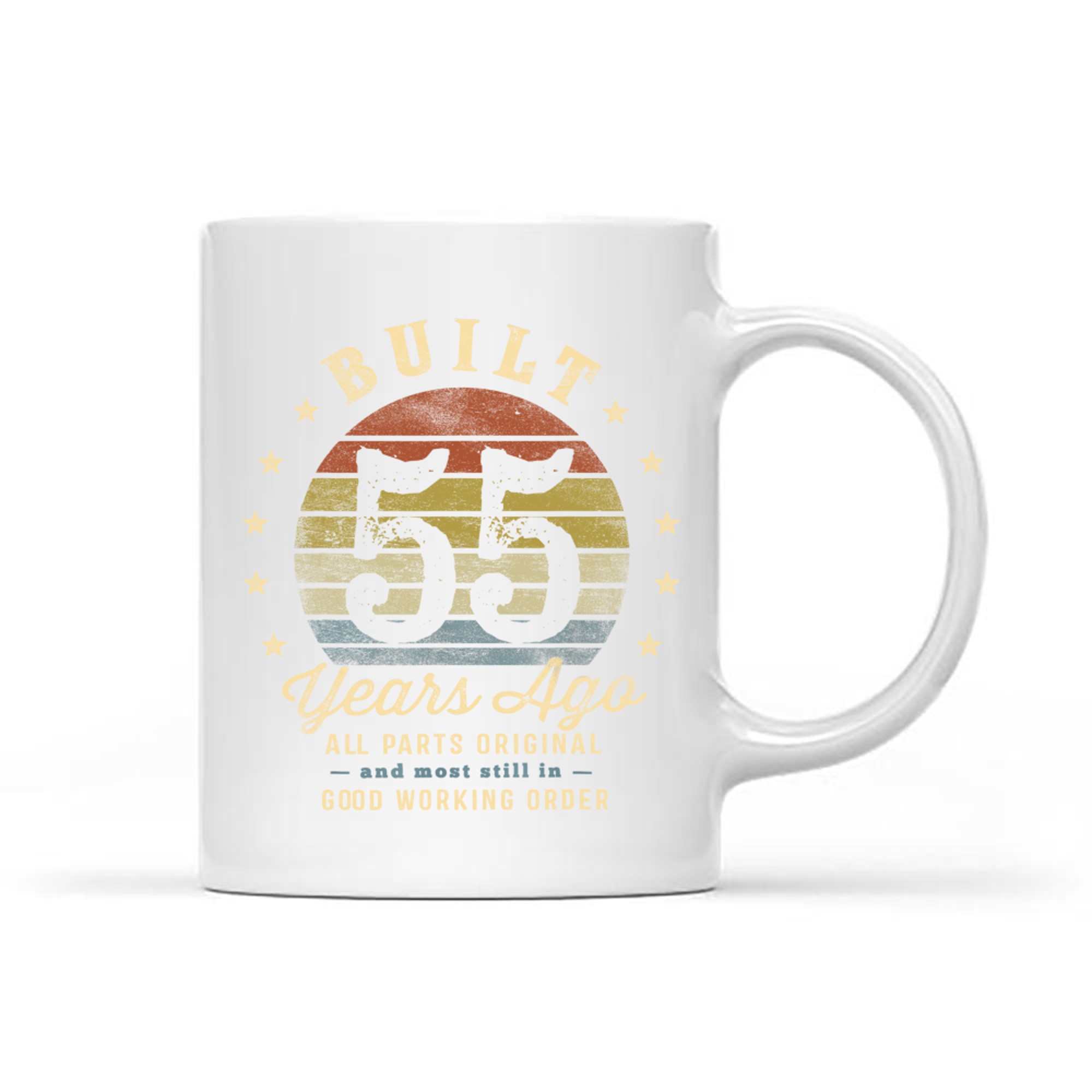 Built Years Ago Funny Vintage Birthday Design 55th Celebration Mug