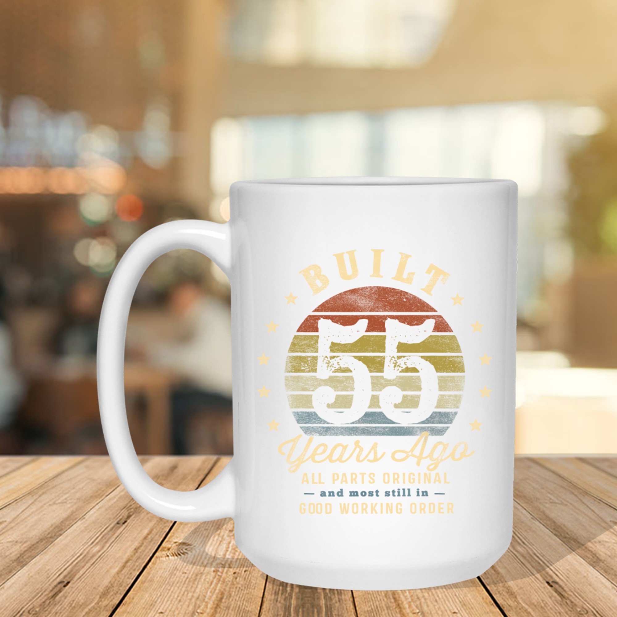 Built Years Ago Funny Vintage Birthday Design 55th Celebration Mug
