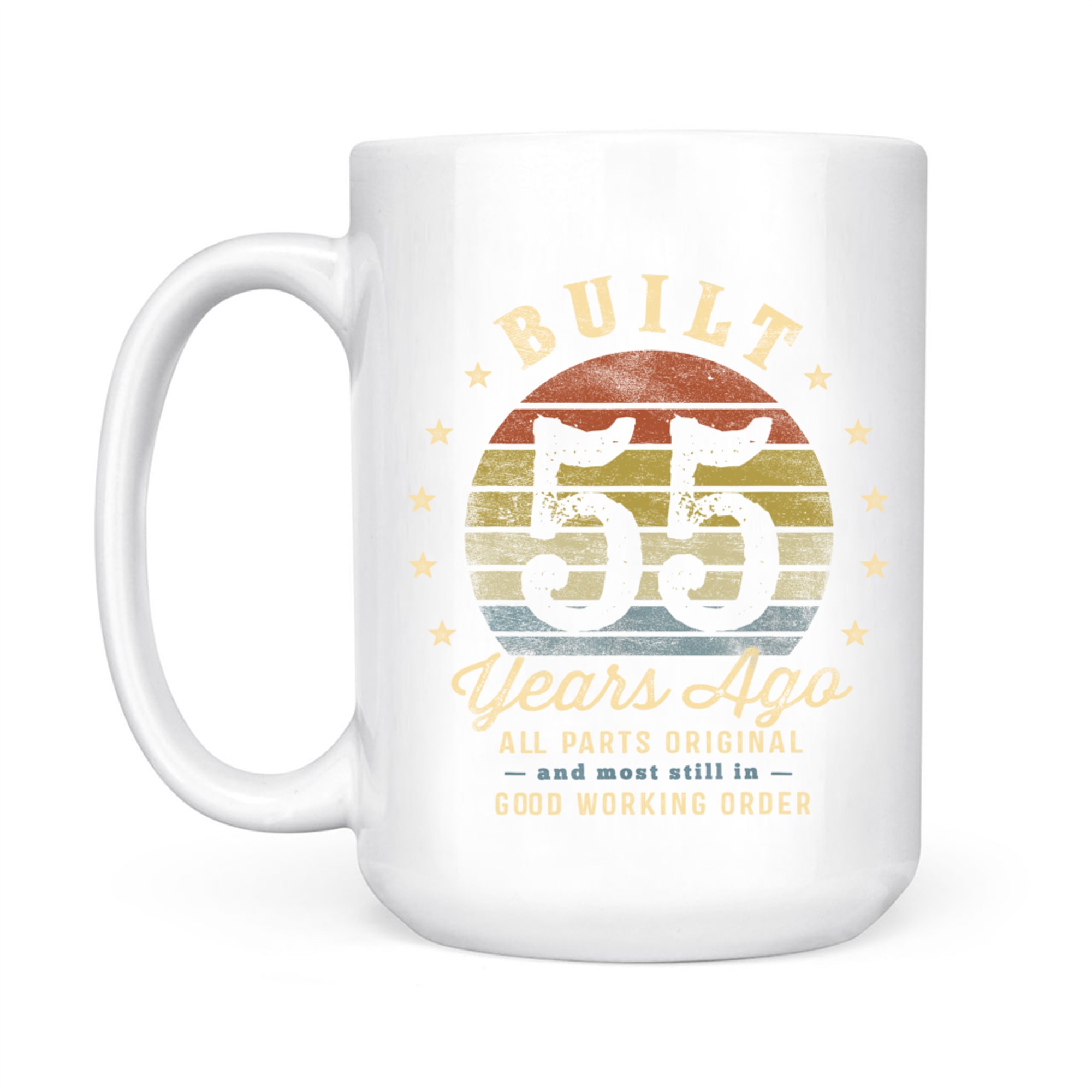Built Years Ago Funny Vintage Birthday Design 55th Celebration Mug