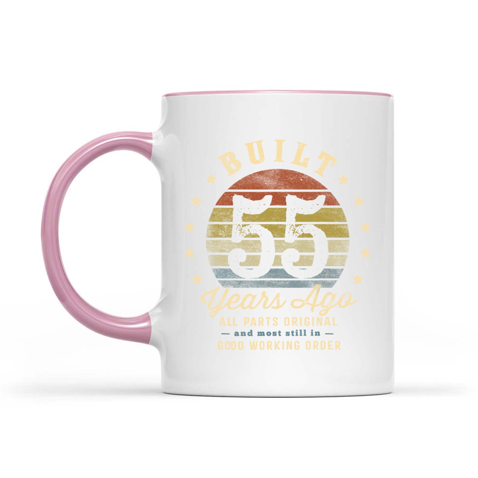 Built Years Ago Funny Vintage Birthday Design 55th Celebration Mug