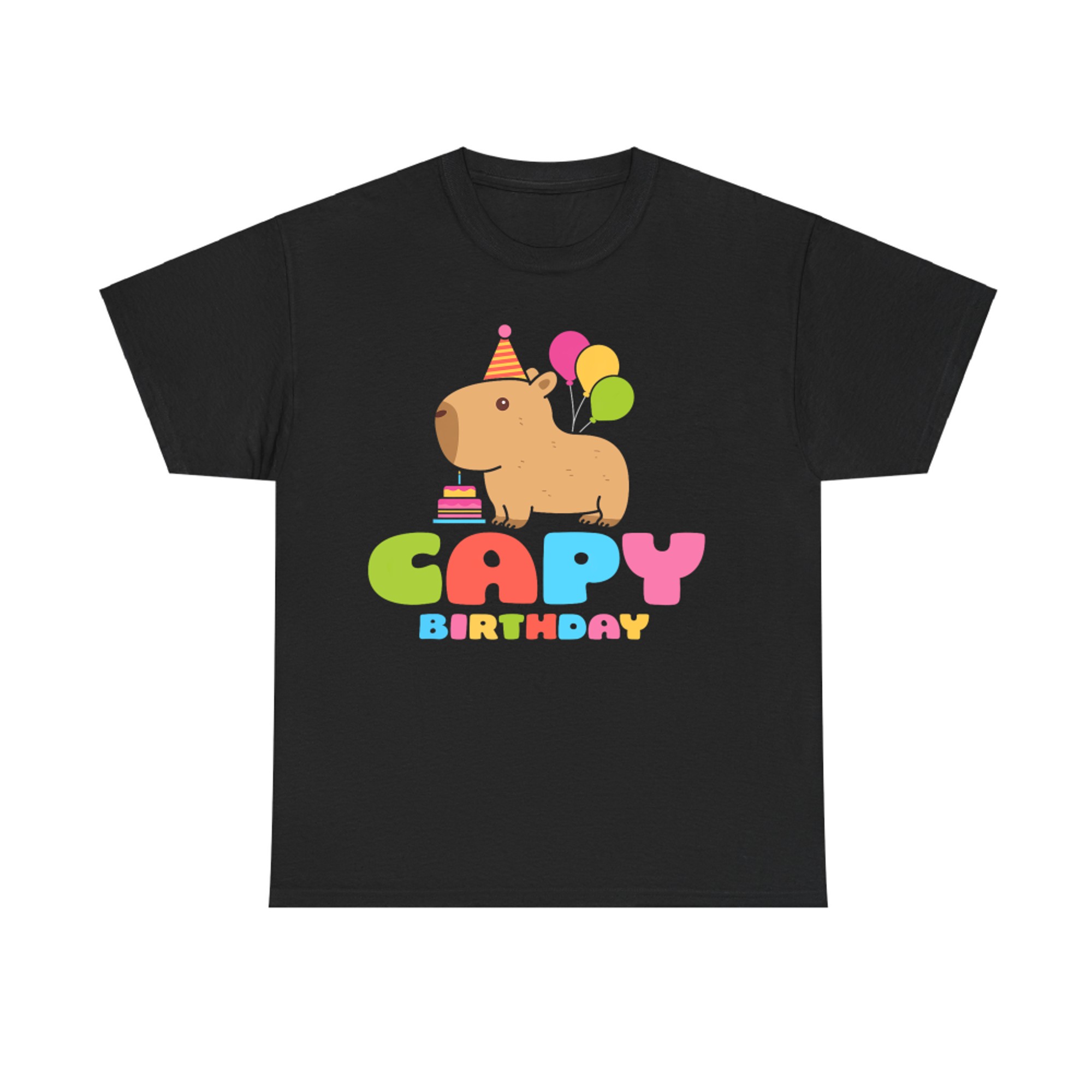Capy Birthday Capybara Lover Funny Rodent Animal Bday Party T-Shirt