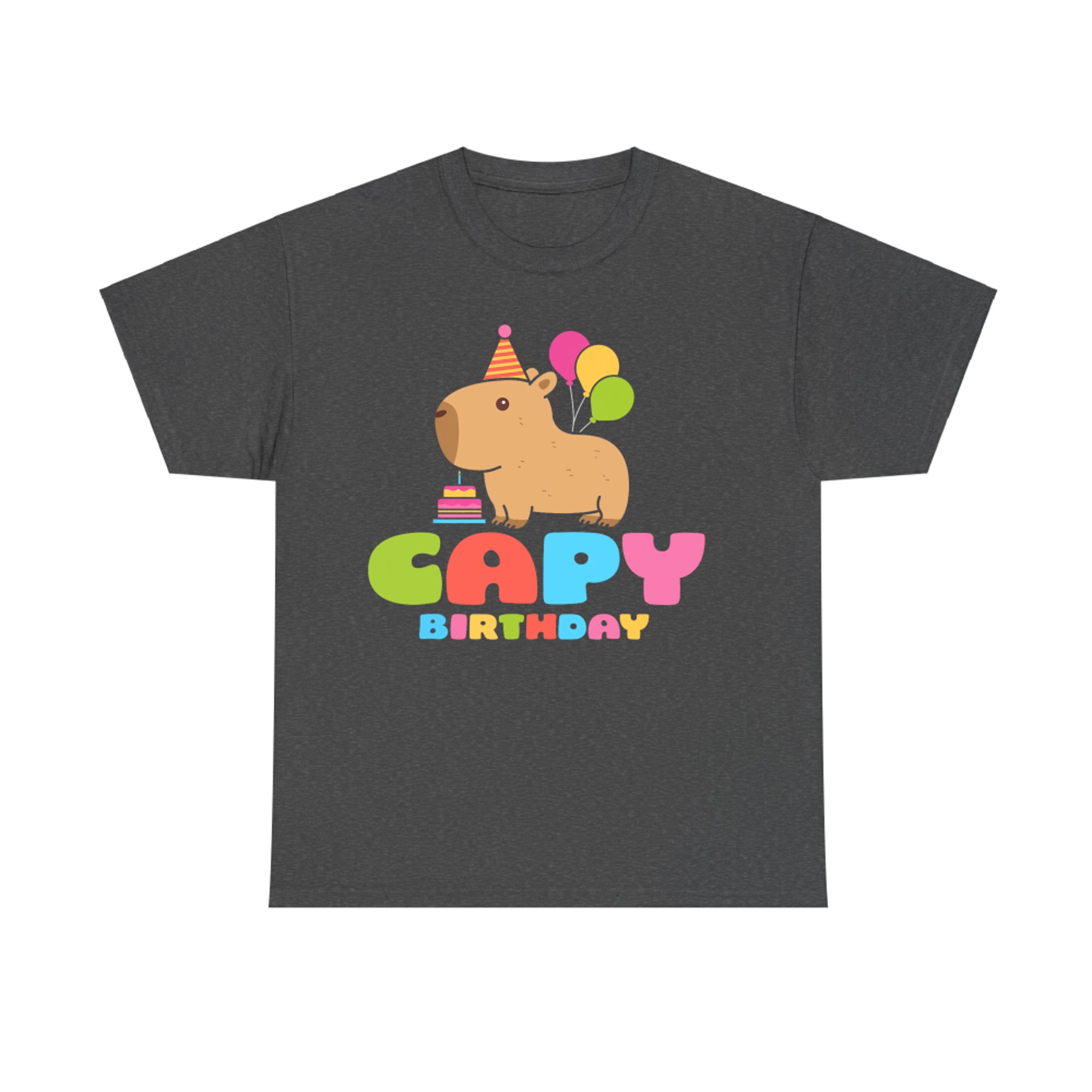 Capy Birthday Capybara Lover Funny Rodent Animal Bday Party T-Shirt