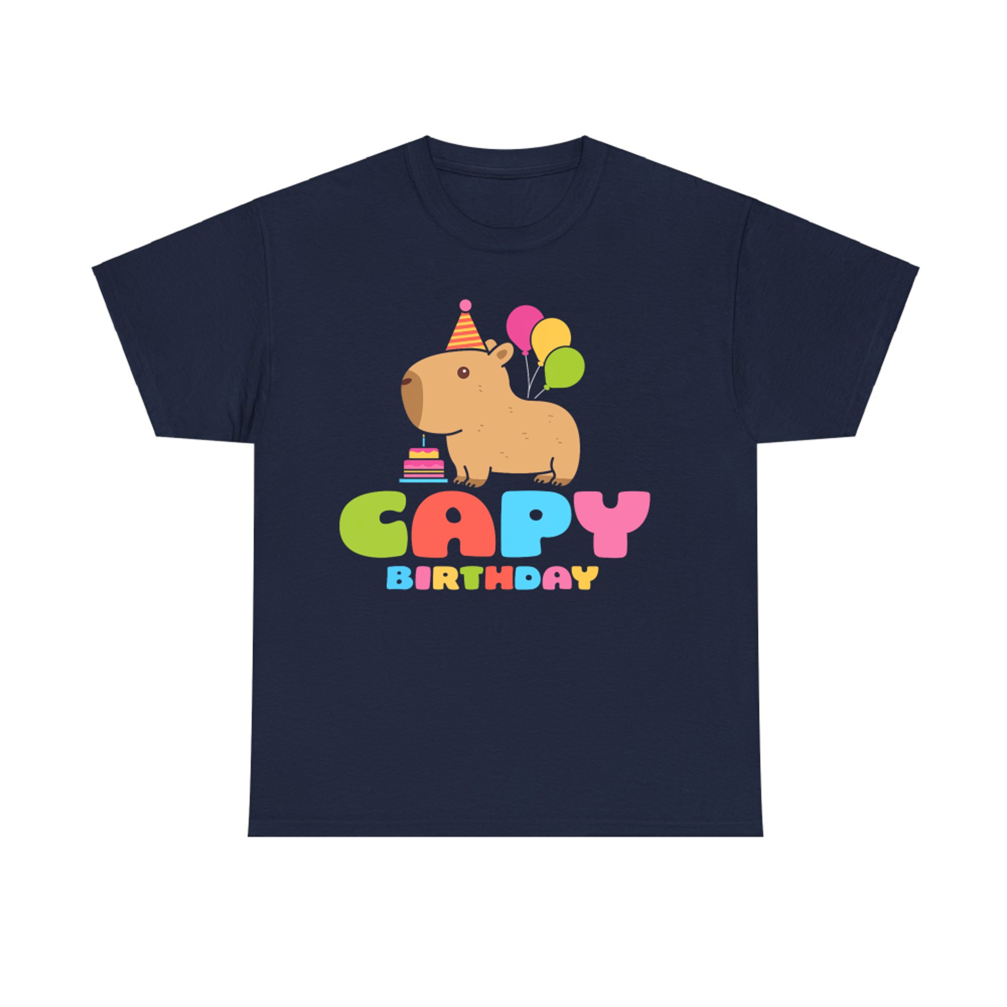 Capy Birthday Capybara Lover Funny Rodent Animal Bday Party T-Shirt