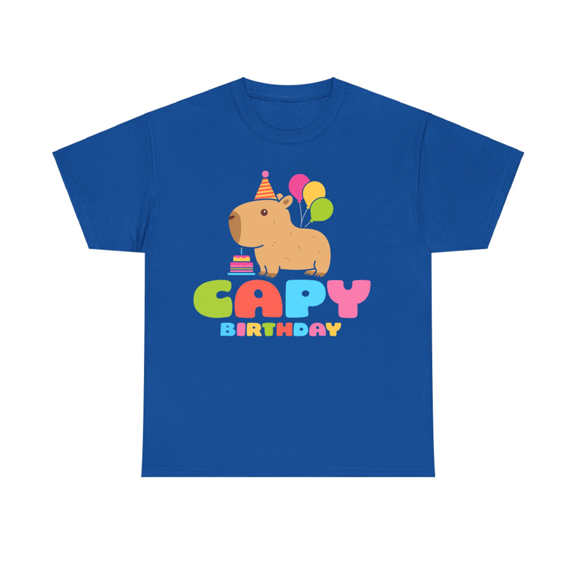 Capy Birthday Capybara Lover Funny Rodent Animal Bday Party T-Shirt