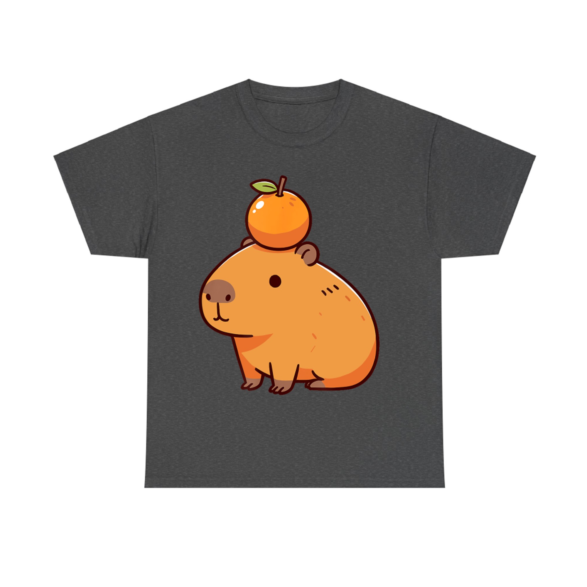 Capybara With Orange On Head Capybara T-Shirt