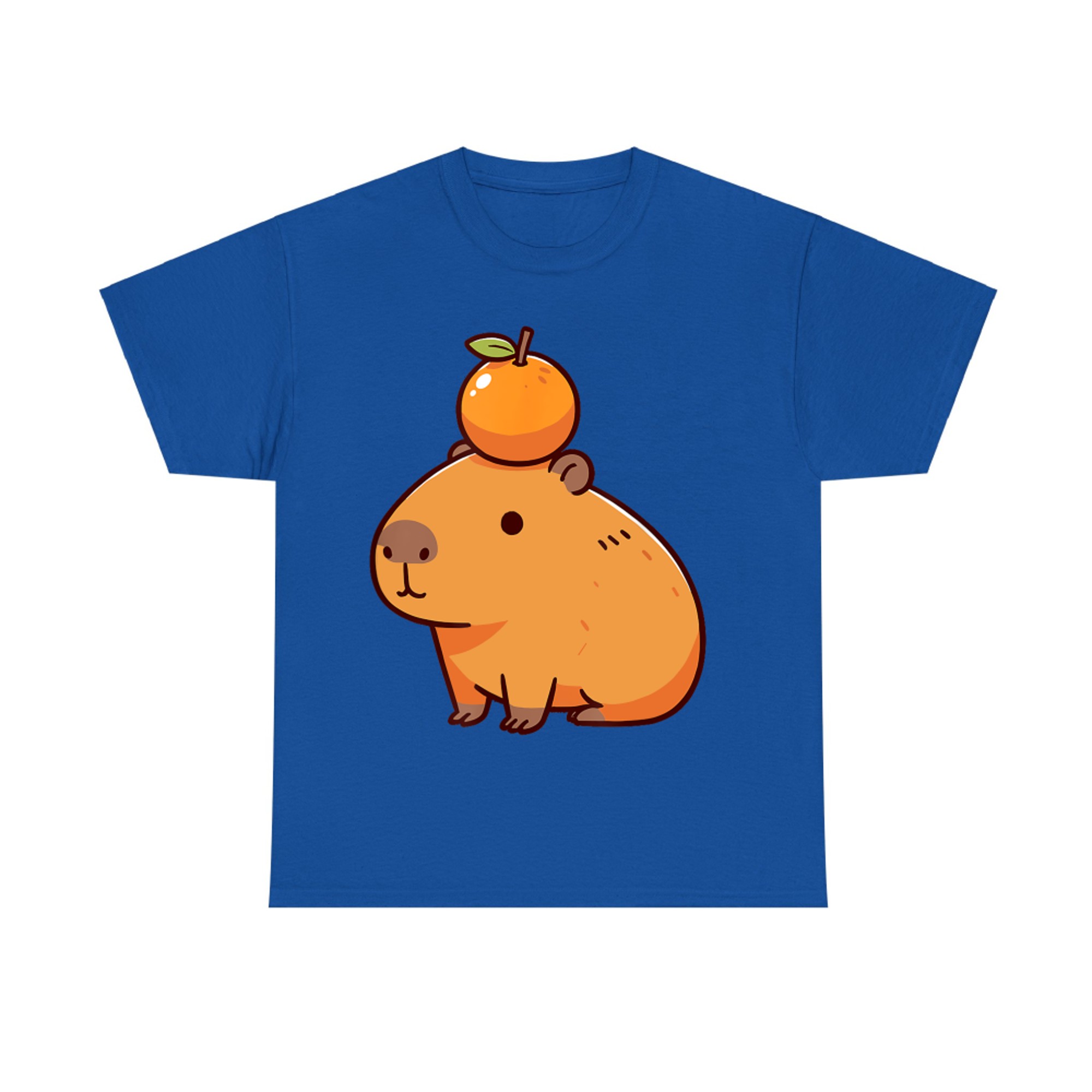 Capybara With Orange On Head Capybara T-Shirt