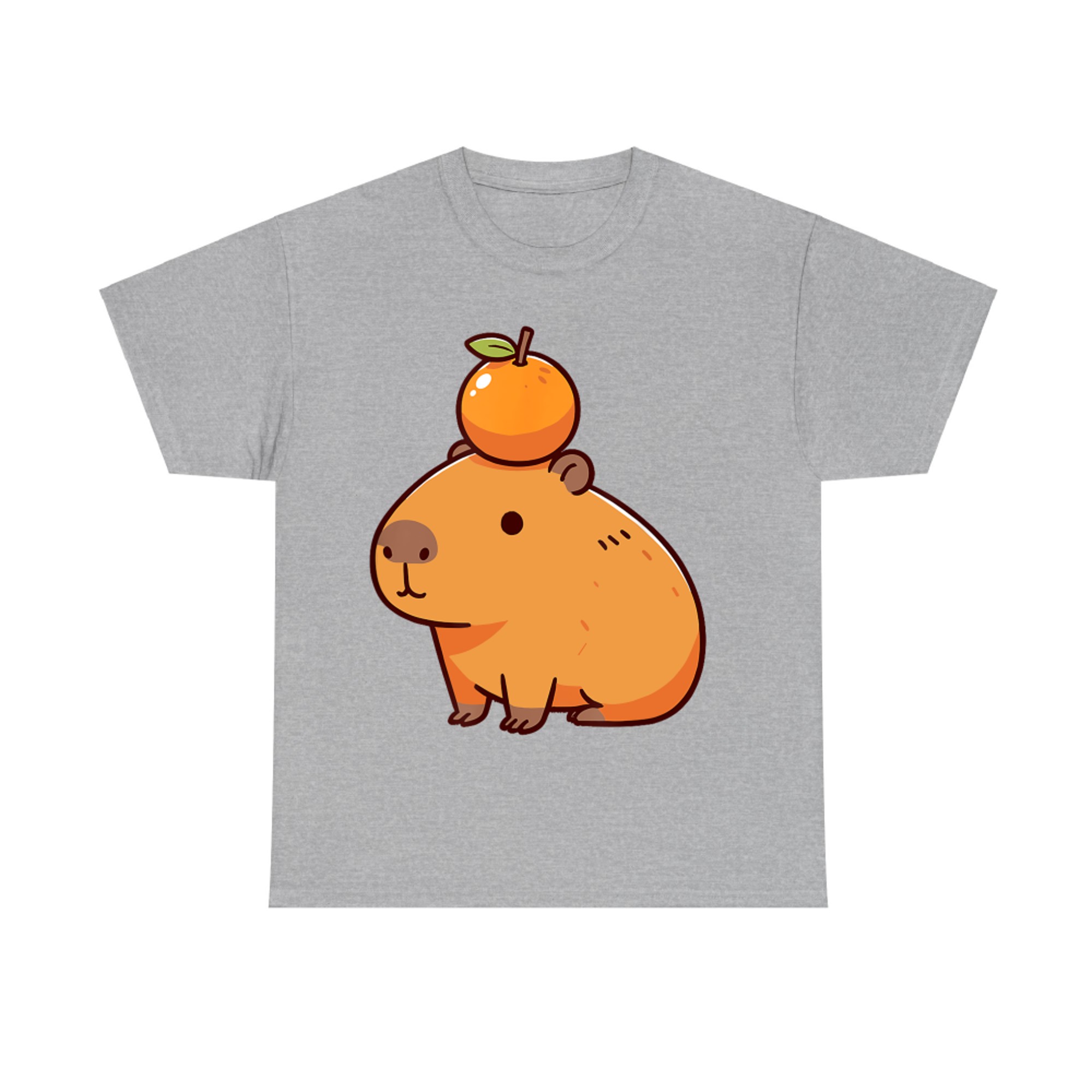 Capybara With Orange On Head Capybara T-Shirt