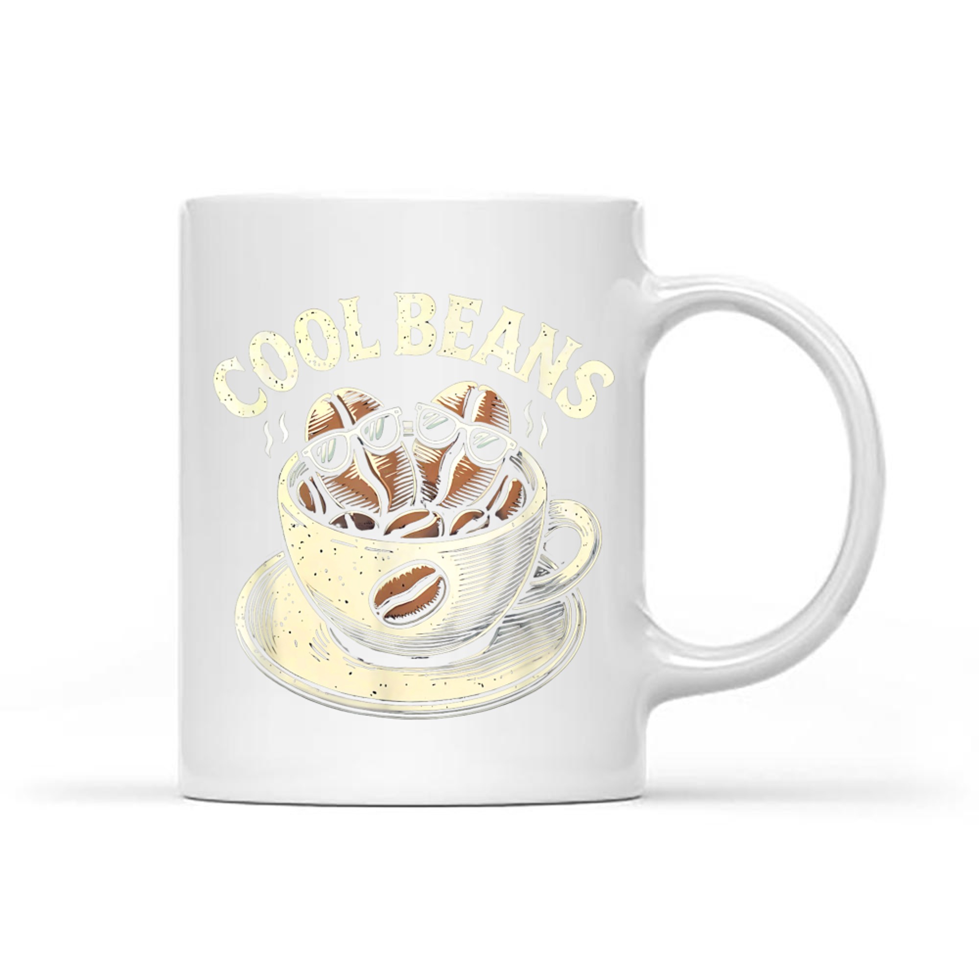 Cool Beans Coffee Caffeine Lover Retro Mug