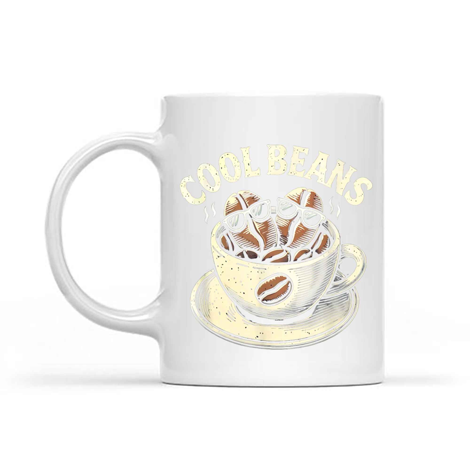 Cool Beans Coffee Caffeine Lover Retro Mug