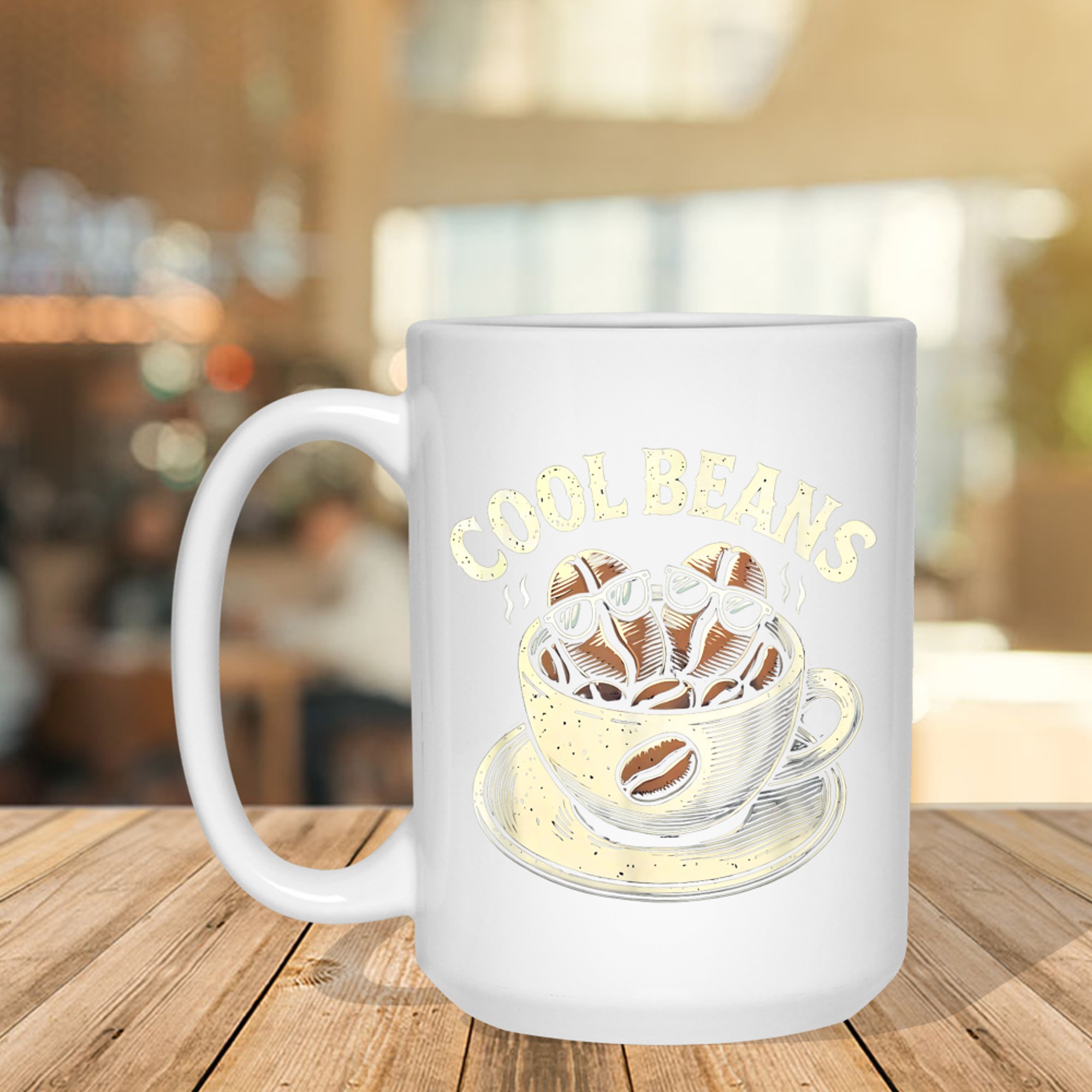Cool Beans Coffee Caffeine Lover Retro Mug