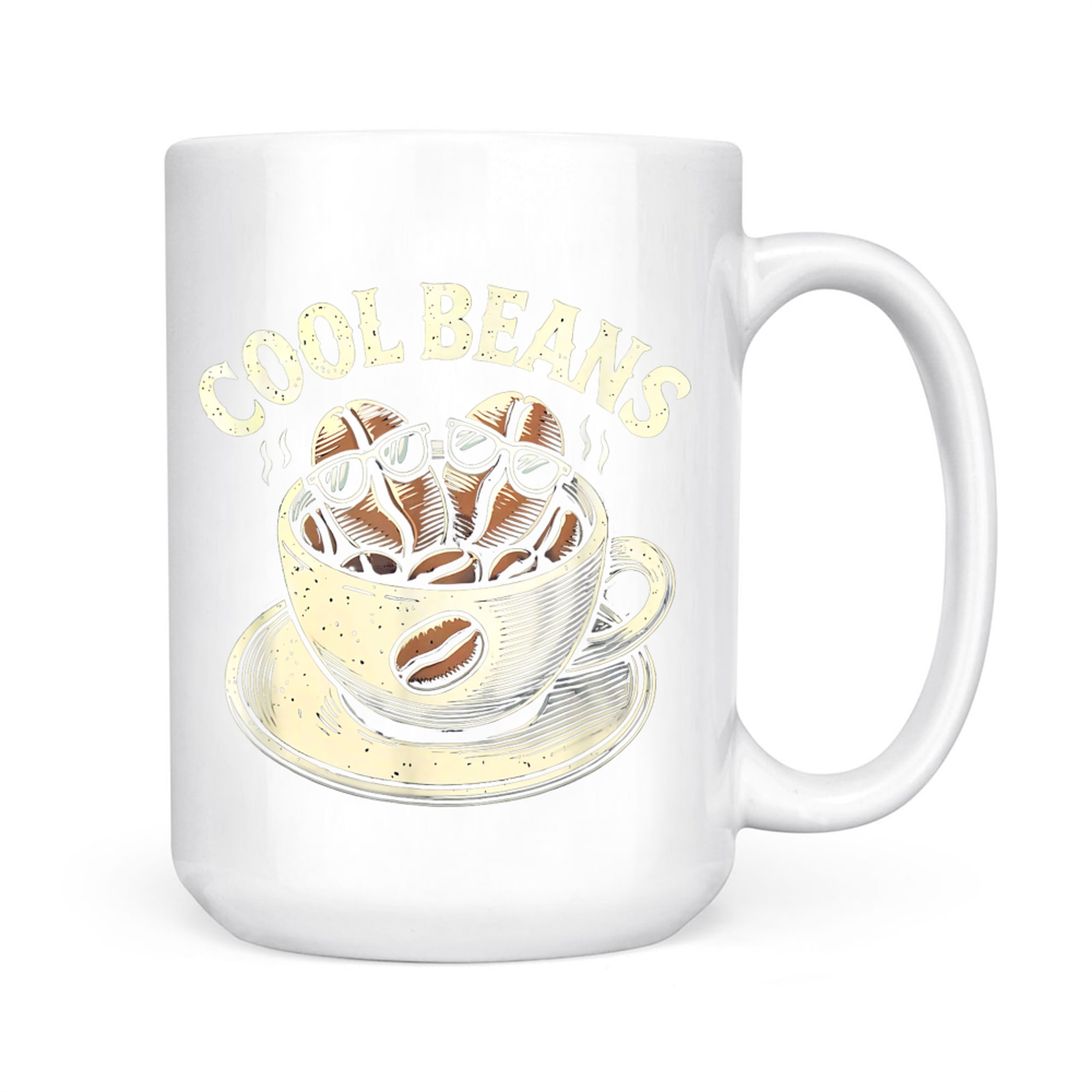 Cool Beans Coffee Caffeine Lover Retro Mug