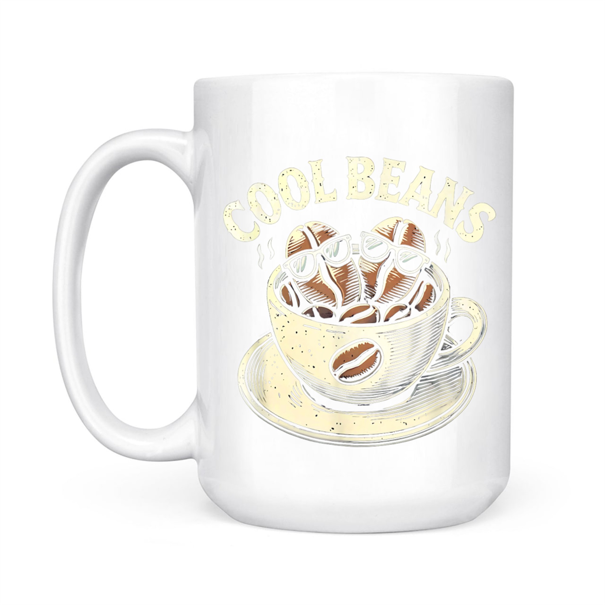 Cool Beans Coffee Caffeine Lover Retro Mug