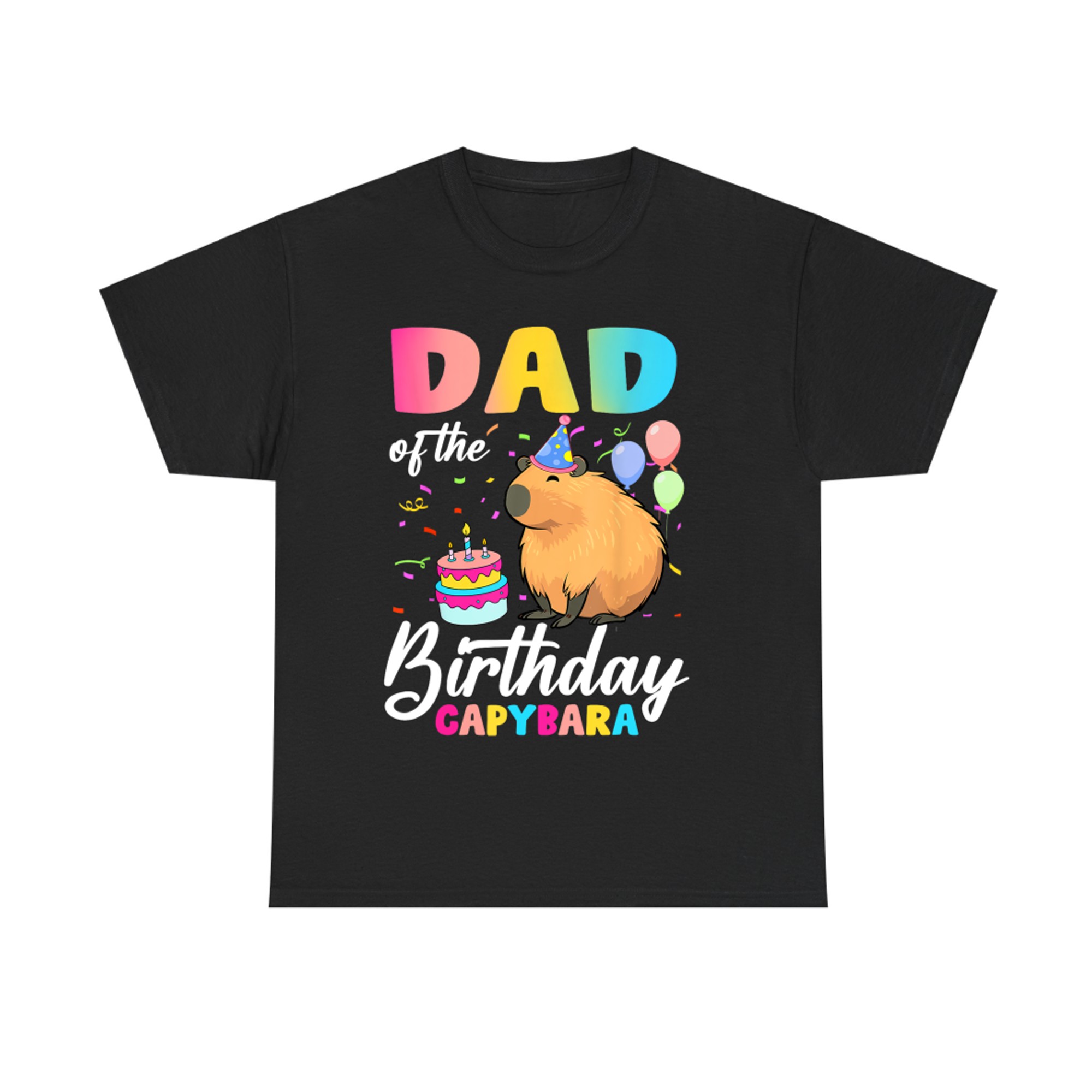 Dad Of The Birthday Capybara Girl Bday Party Family T-Shirt