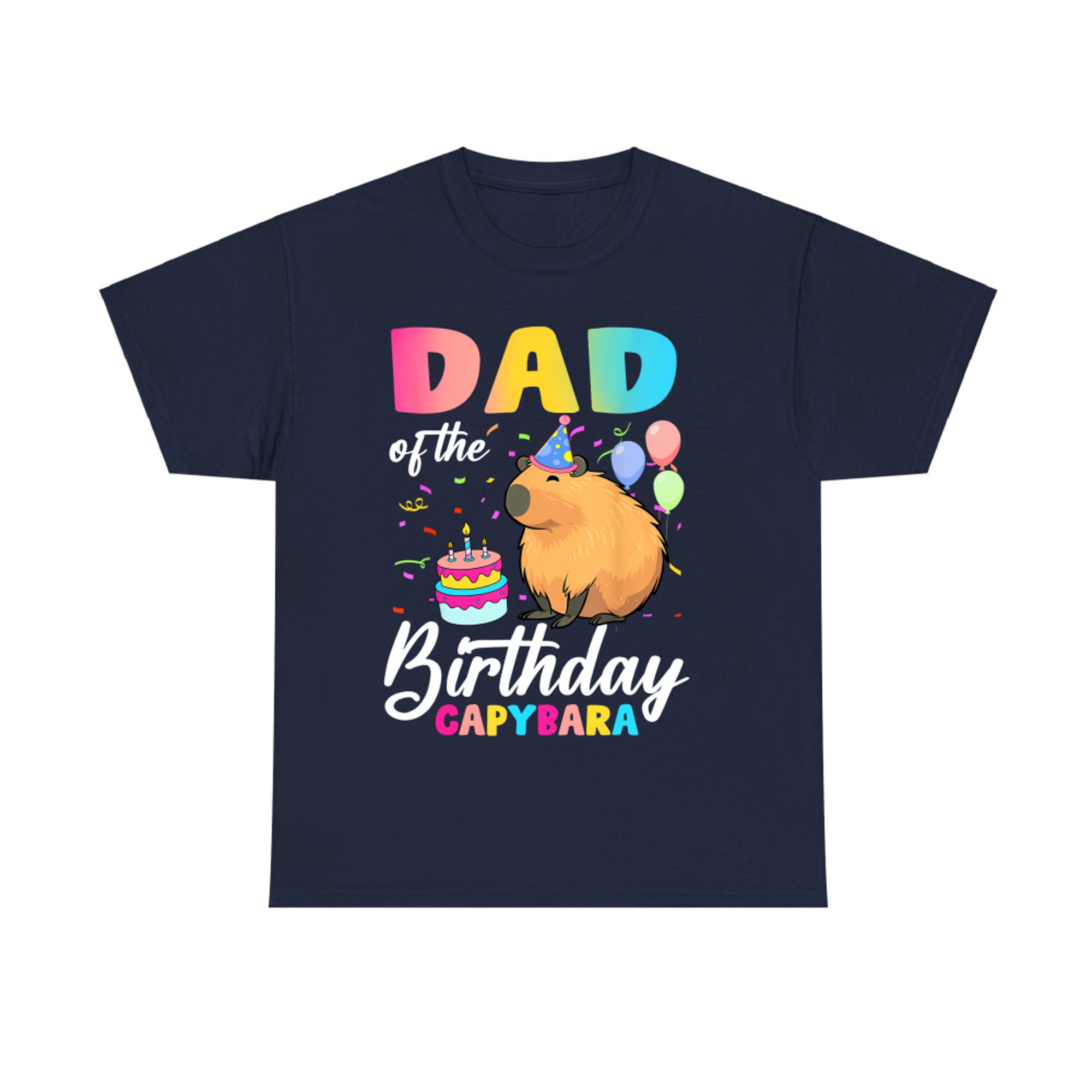 Dad Of The Birthday Capybara Girl Bday Party Family T-Shirt