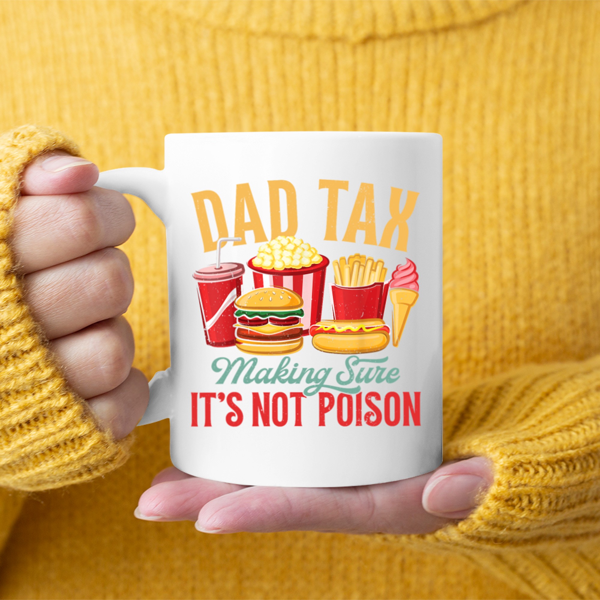 Dad Tax Making Sure It's Not Poison Retro Dad Father's Day Mug