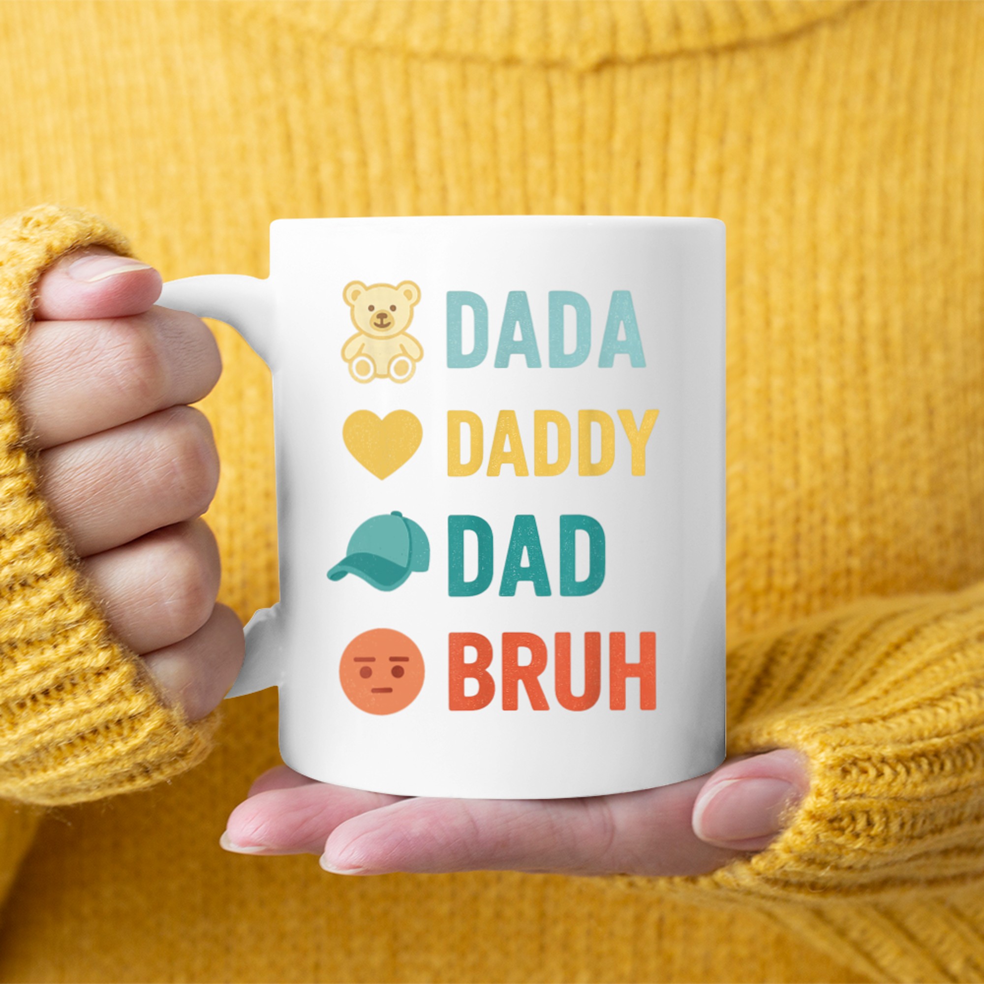 Dada Daddy Dad Bruh Funny Husband Dad Father's Day Mug